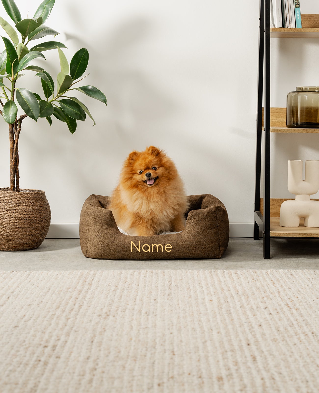 Heimtierbett mit Kuschelkissen, personalisiert