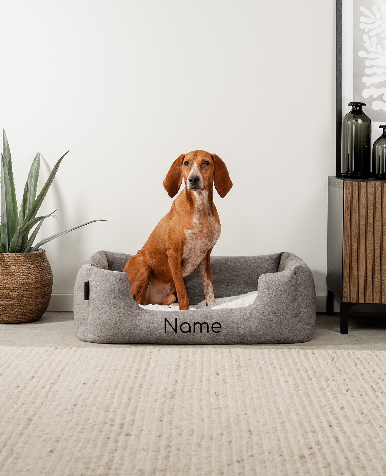 Heimtierbett mit Kuschelkissen, personalisiert