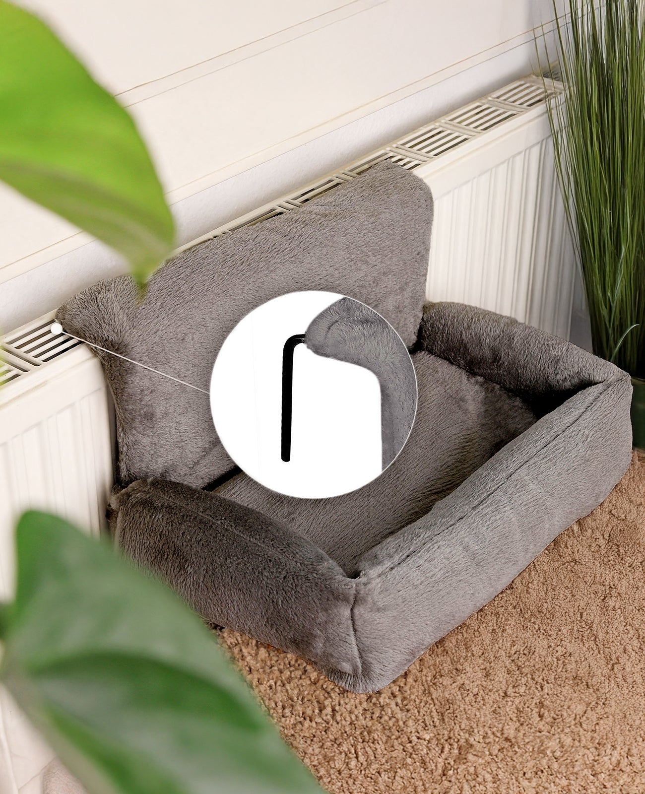 lionto Kattenbed Katten ligbed voor verwarming Kattenhangmat kachels diverse kleuren