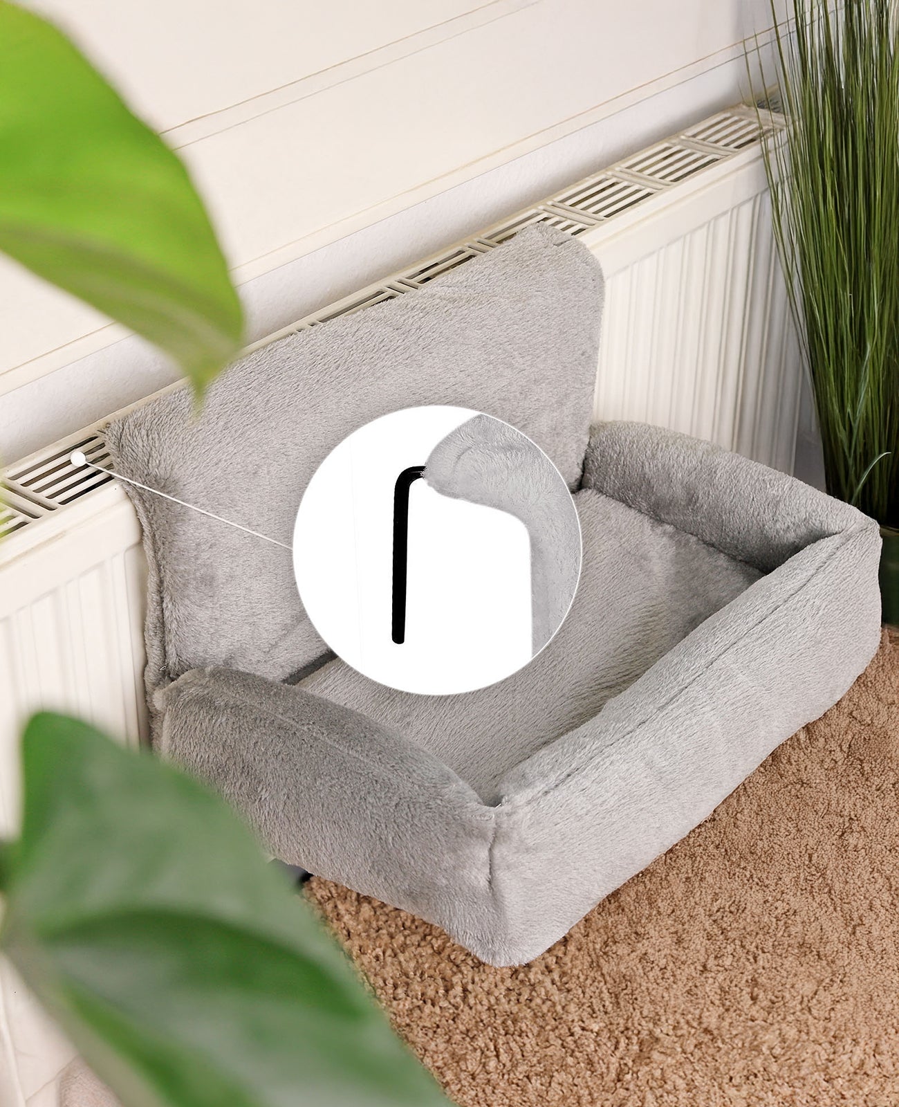 lionto Kattenbed Katten ligbed voor verwarming Kattenhangmat kachels diverse kleuren