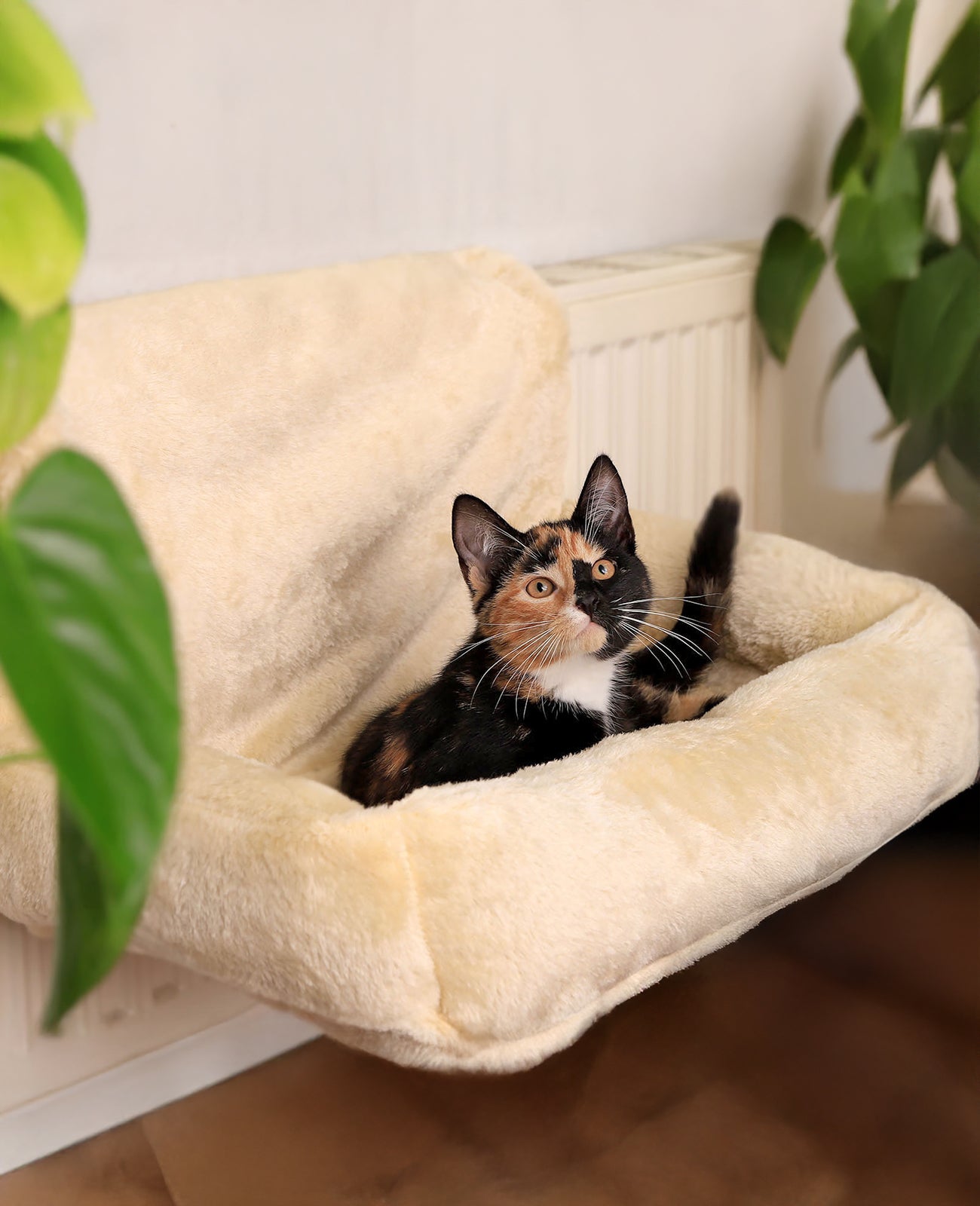 lionto Kattenbed Katten ligbed voor verwarming Kattenhangmat kachels diverse kleuren