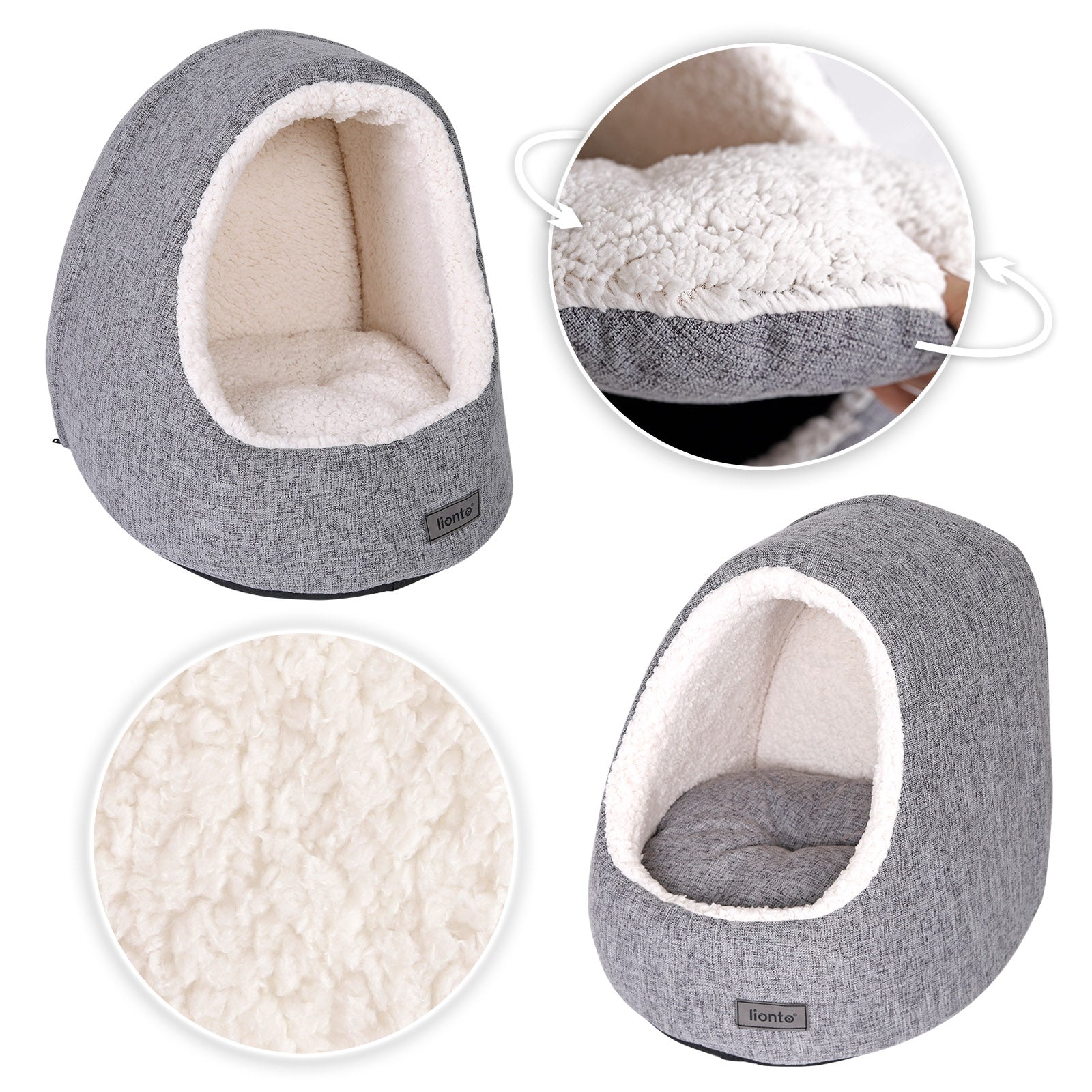 Kattengrot met omkeerbaar kussen