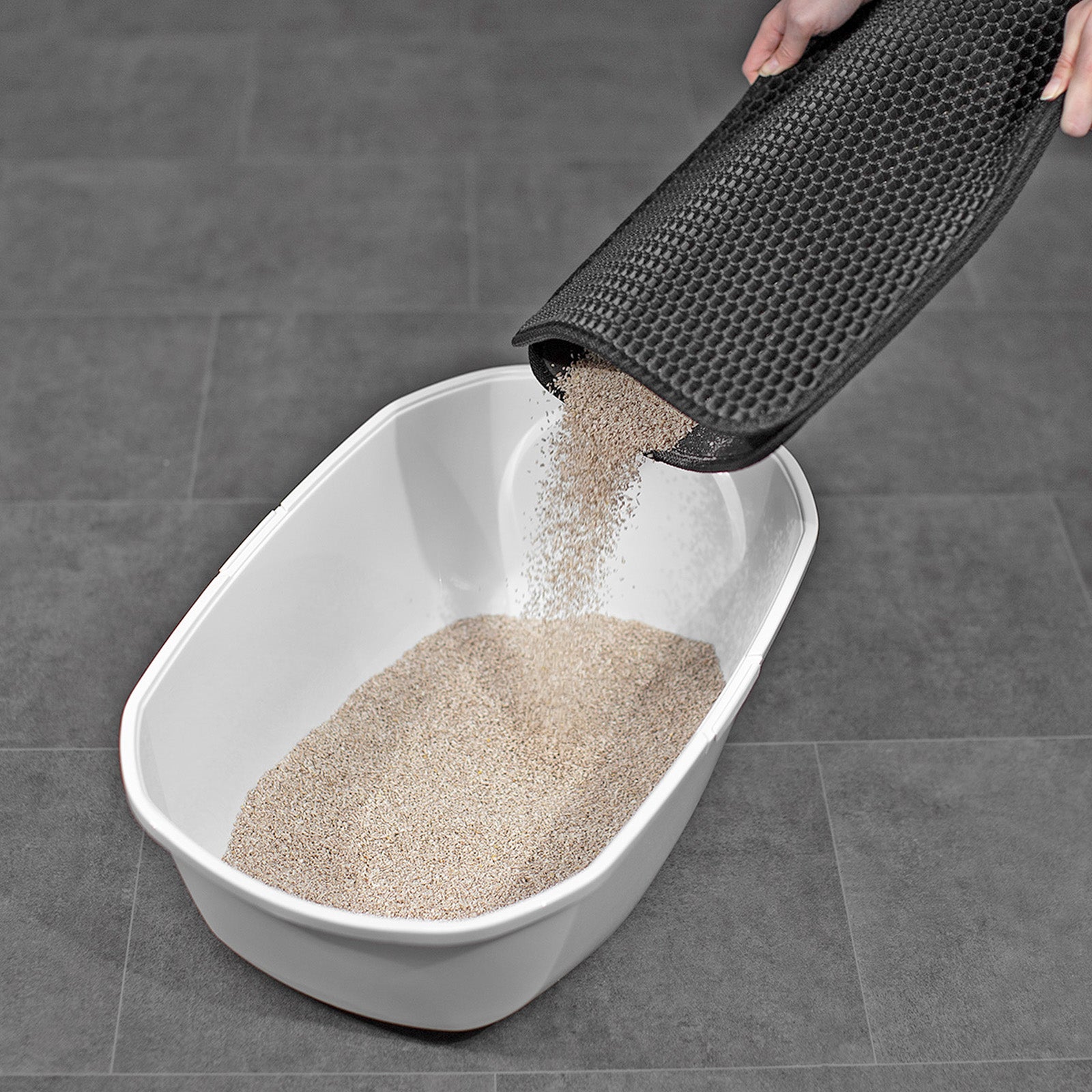 lionto dubbellaagse kattenbakmat, kattenbakmat, kleur en maat selecteerbaar