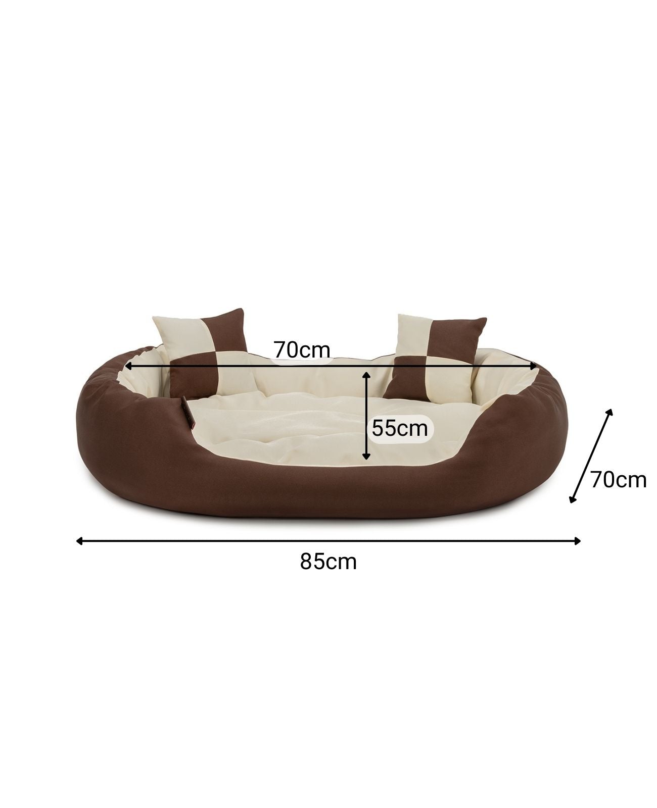 4-in-1 Hundebett mit Wendekissen