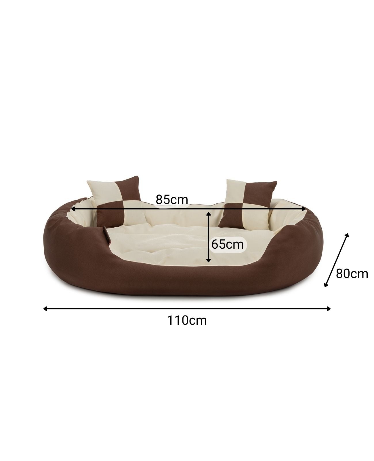 4-in-1 Hundebett mit Wendekissen
