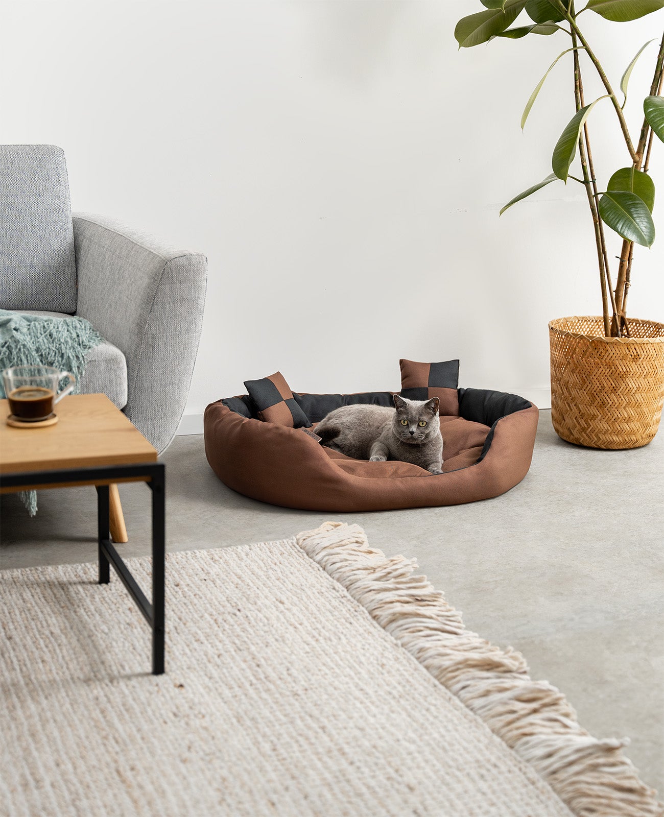 4-in-1 kattenbed met omkeerbaar kussen