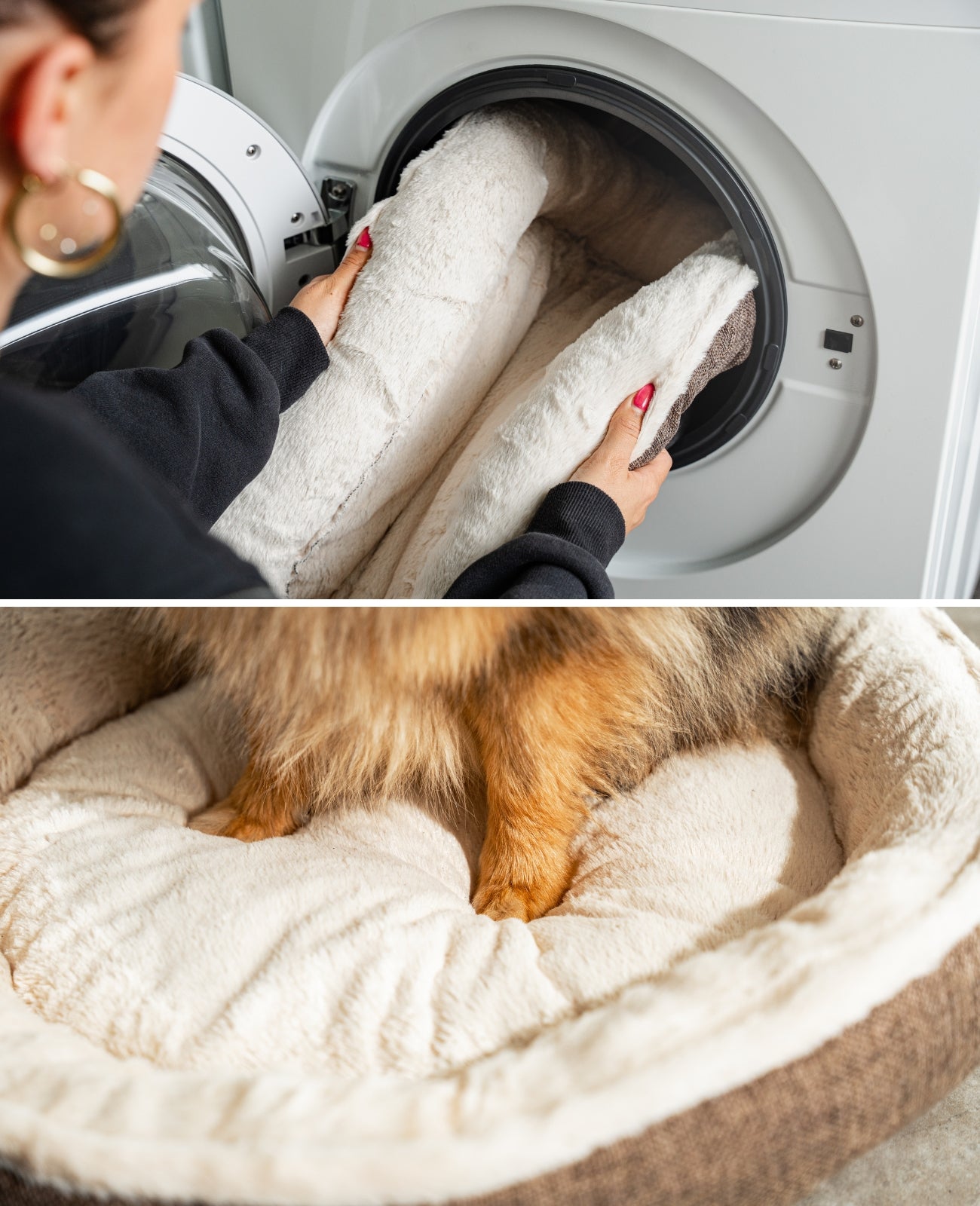 Rond hondenbed in donutvorm