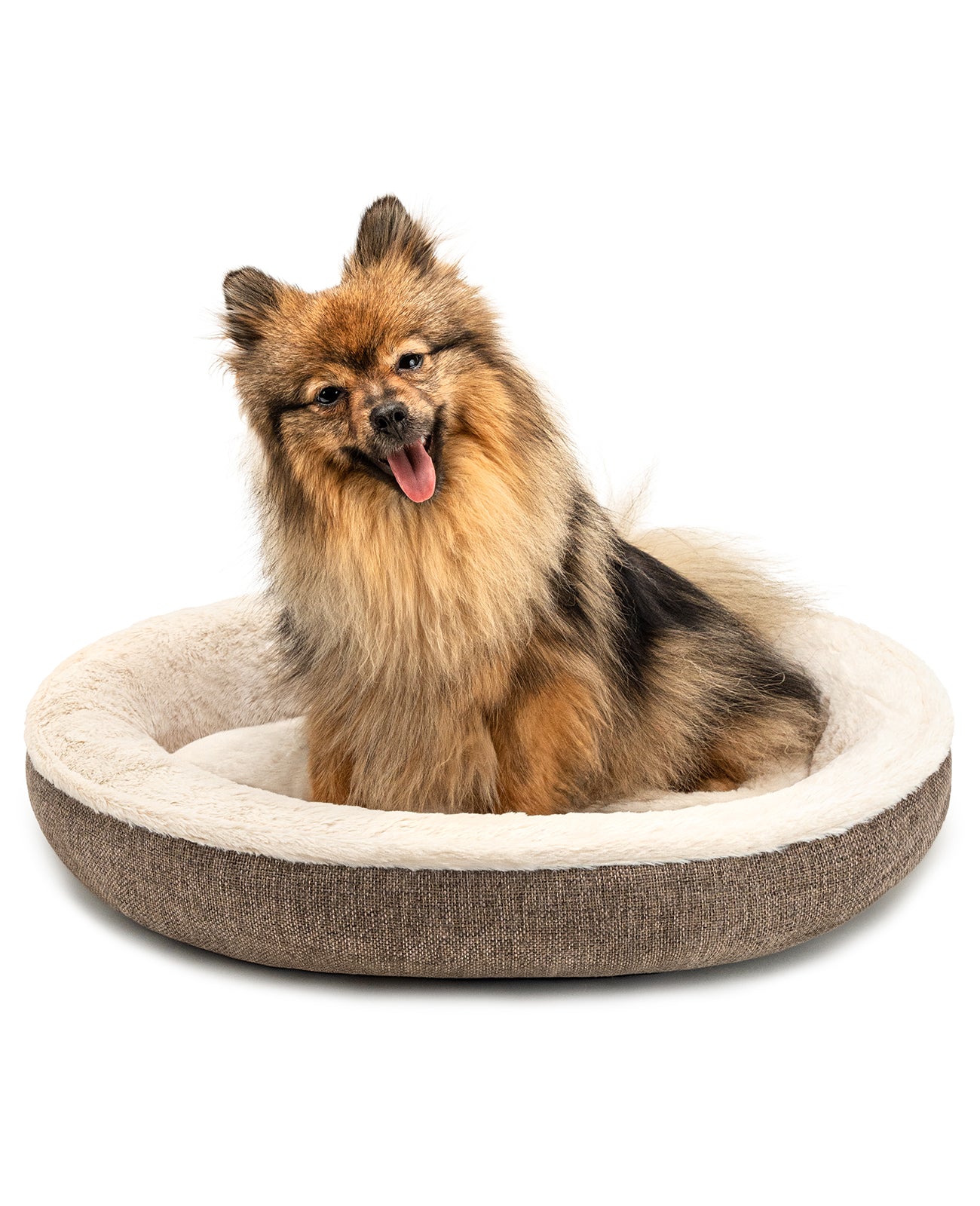 Rond hondenbed in donutvorm