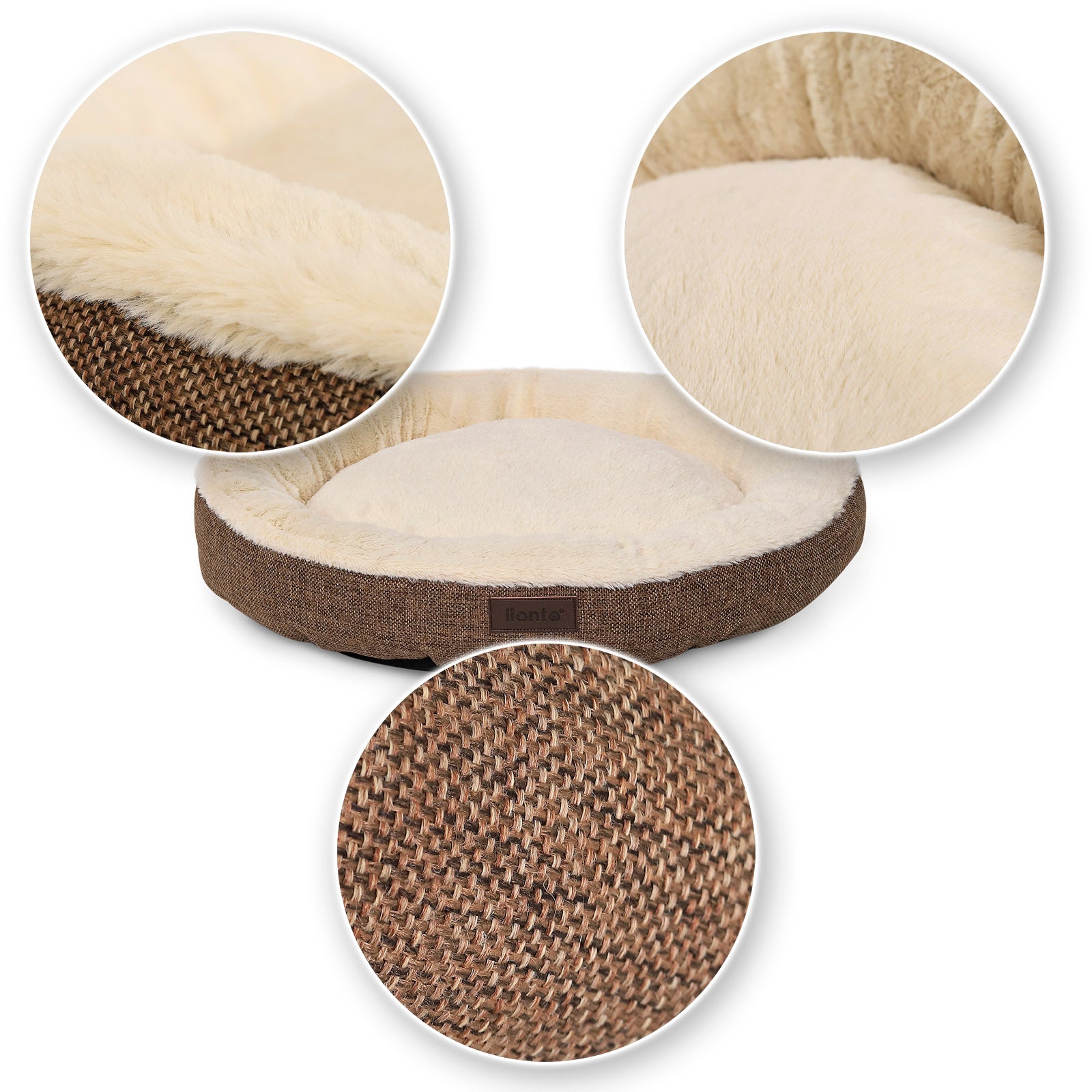 Kattenbed met pluche in donutvorm