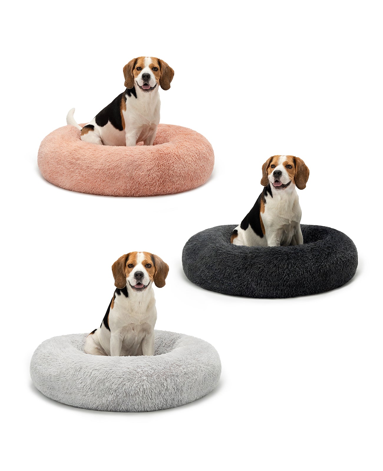 lionto Hondenmand rond hondenkussen hondensofa kattenmand donut maat & kleur naar keuze