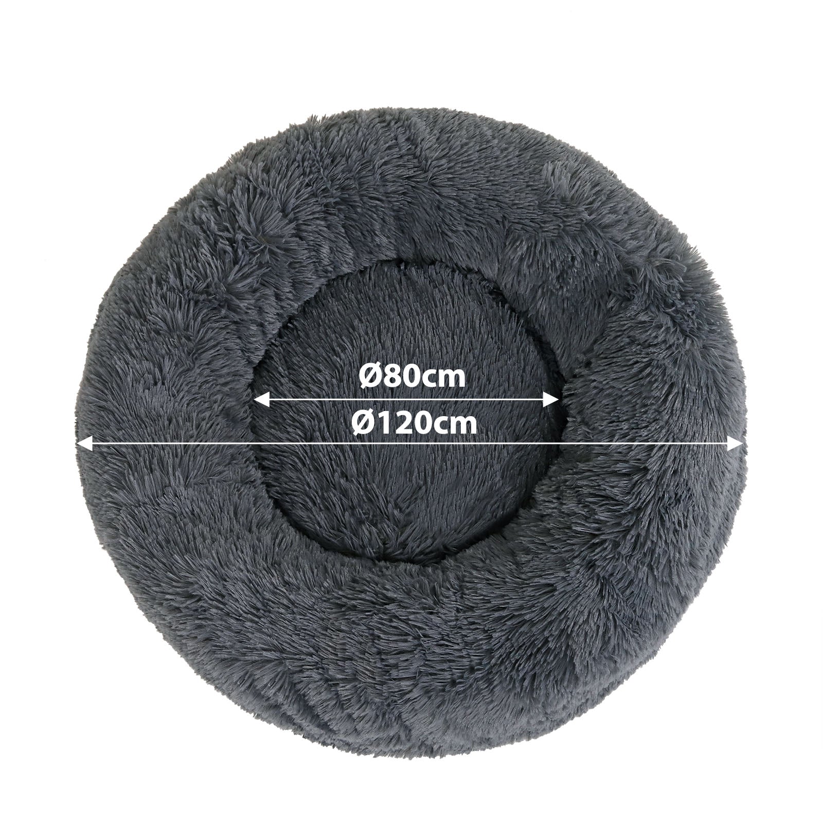 lionto Hondenmand rond hondenkussen hondensofa kattenmand donut maat & kleur naar keuze