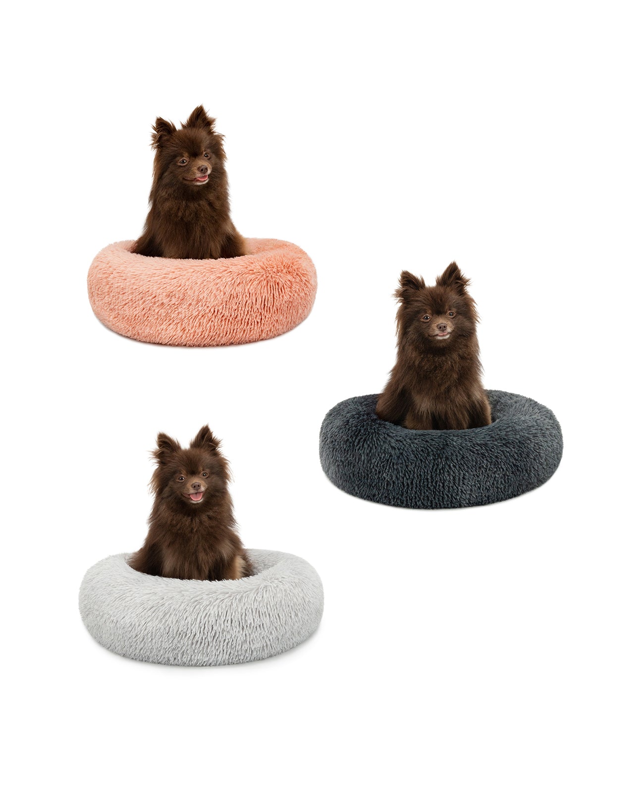 lionto Hondenmand rond hondenkussen hondensofa kattenmand donut maat & kleur naar keuze