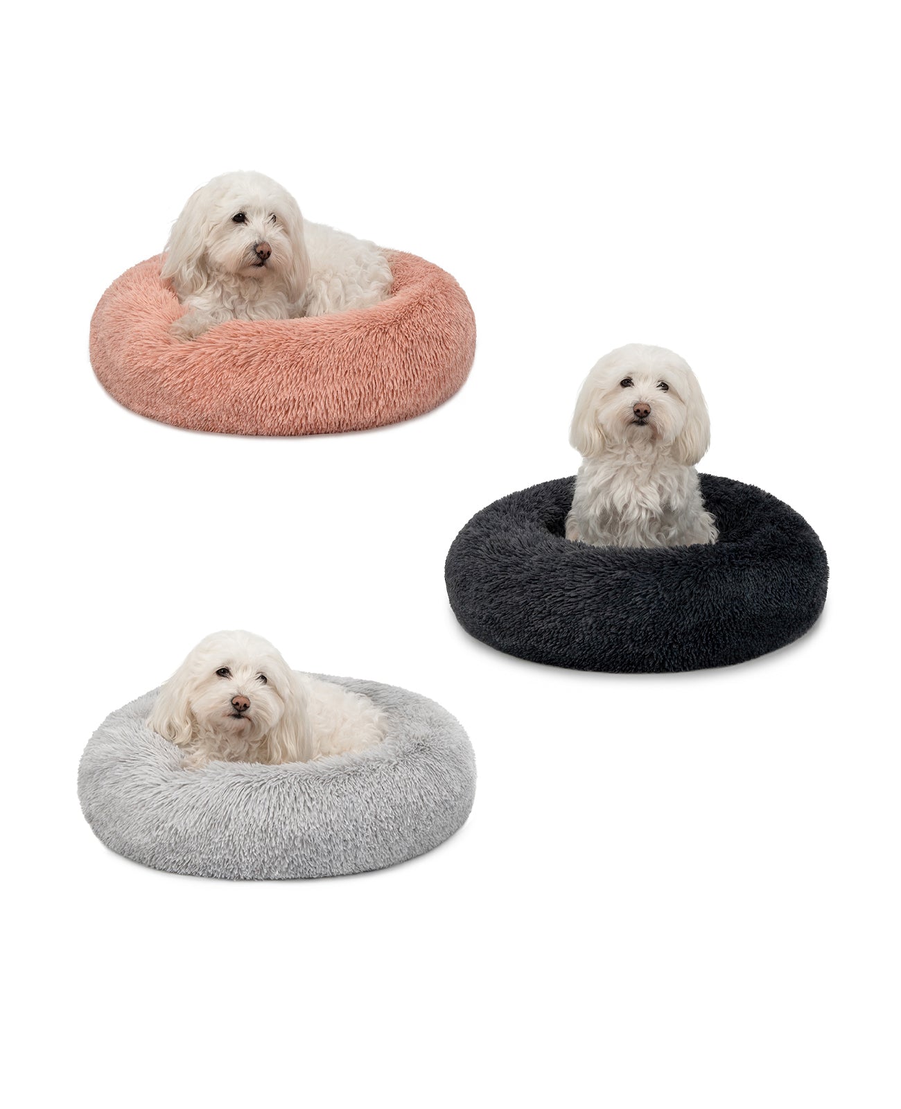 lionto Hondenmand rond hondenkussen hondensofa kattenmand donut maat & kleur naar keuze