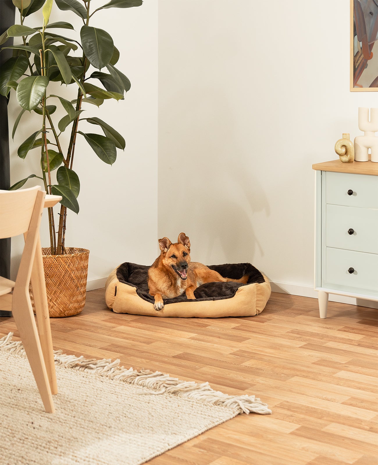 Hundebett mit Wendekissen