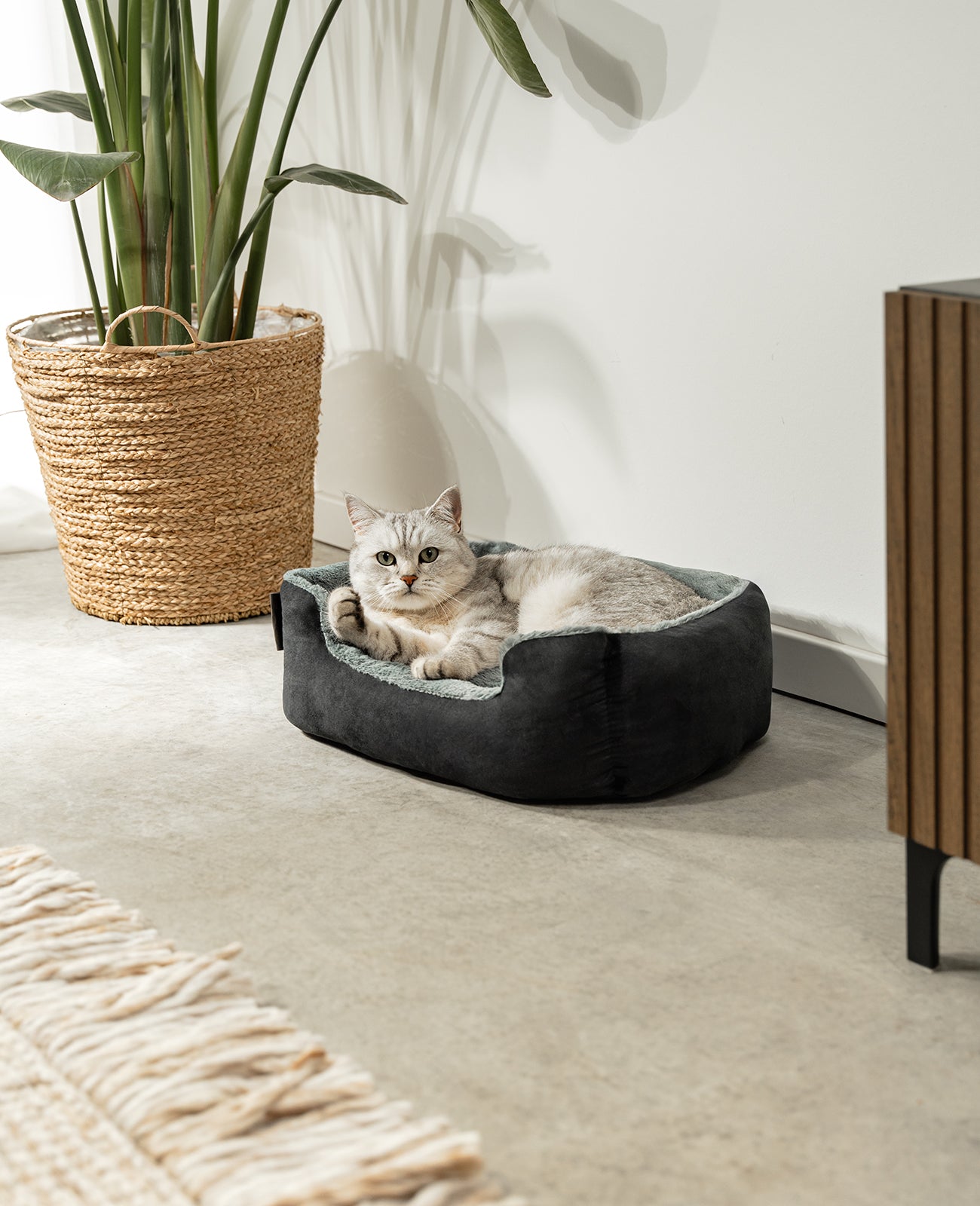 Kattenbed met omkeerbaar kussen