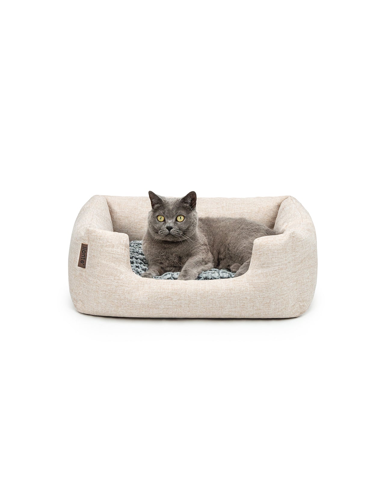 Kattenbed met omkeerbaar kussen & gevlekte buitenstof