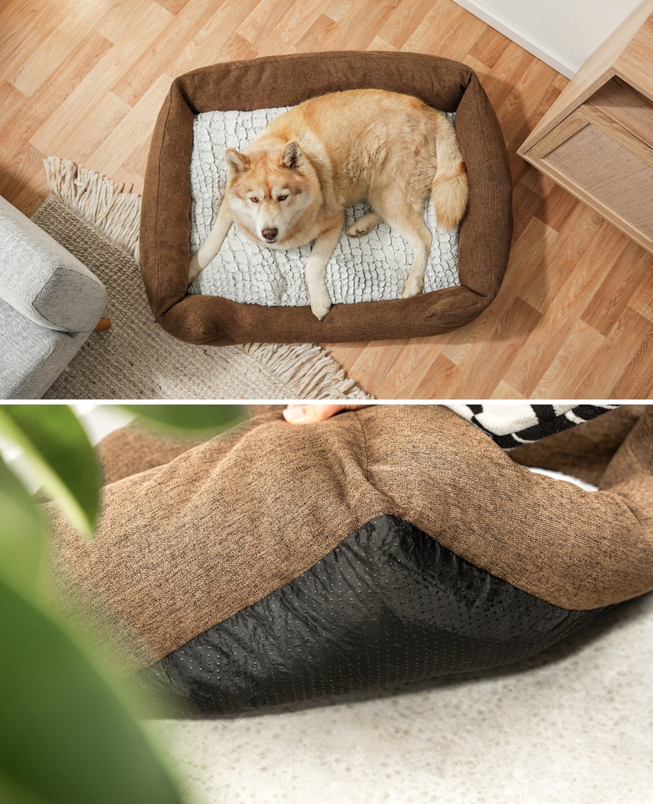 Hundebett mit Wendekissen