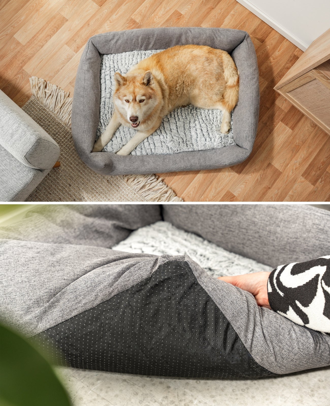 Hundebett mit Wendekissen