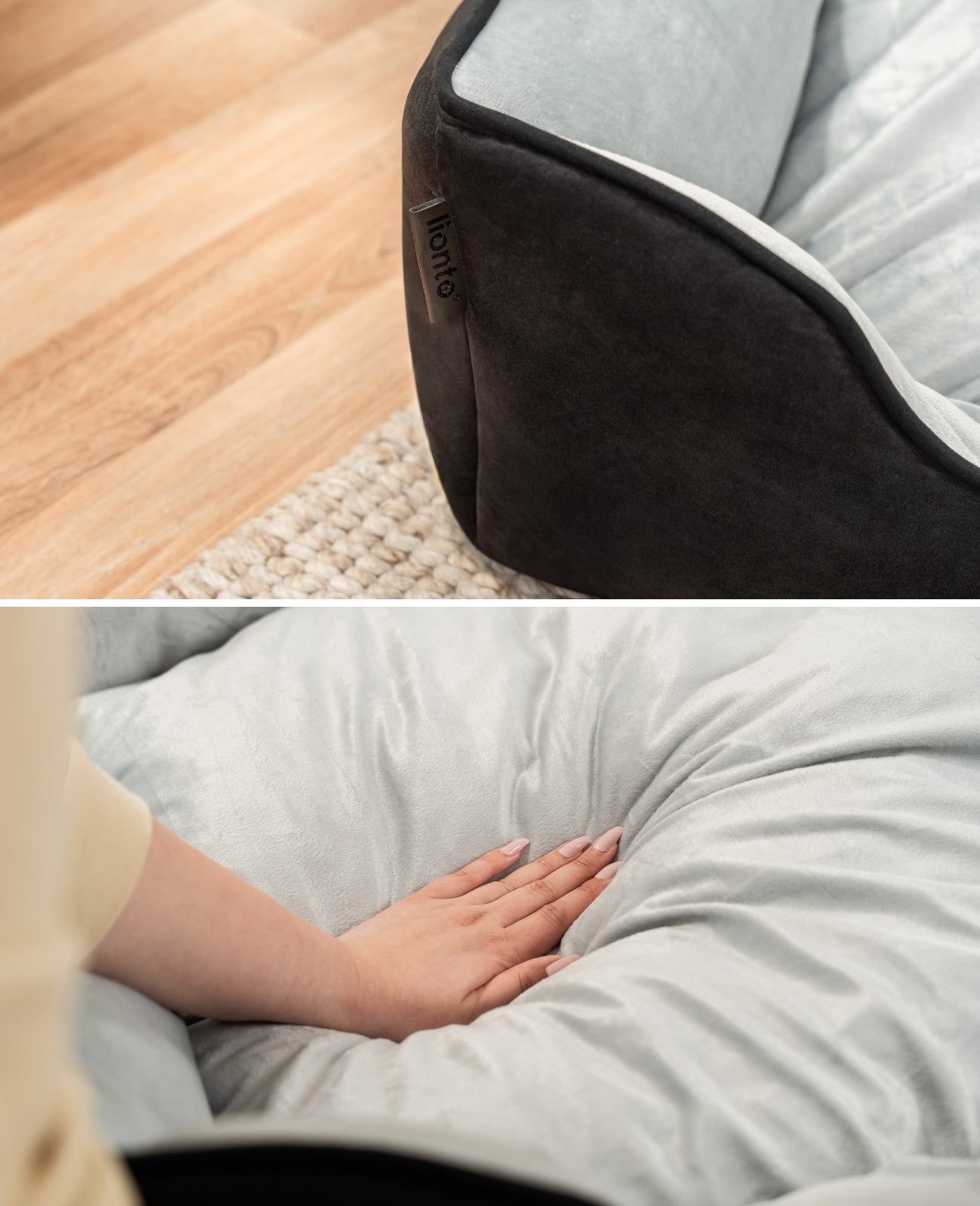 2-in-1 kattenbed in suèdelook