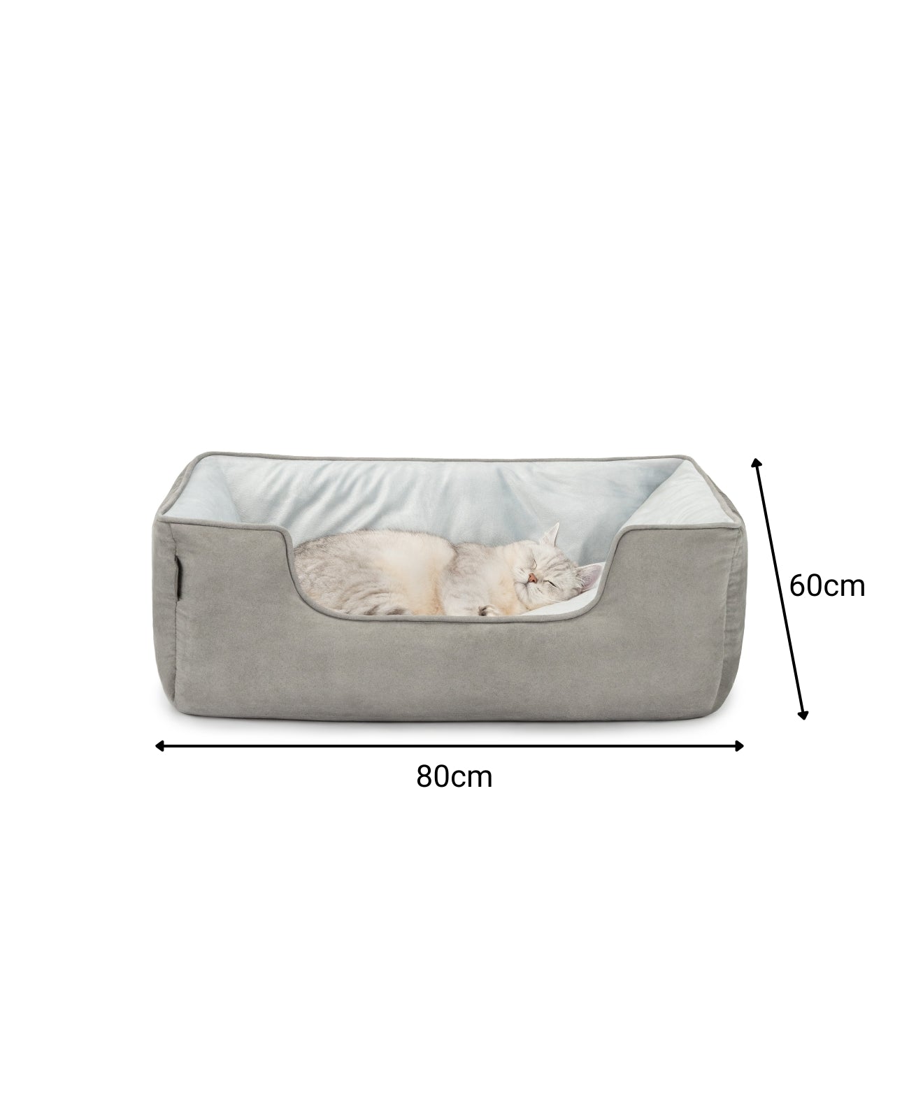 2-in-1 kattenbed in suèdelook