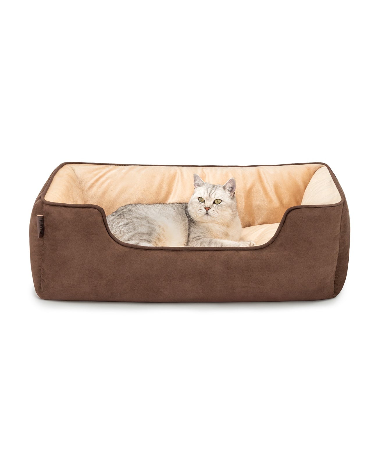 2-in-1 kattenbed in suèdelook