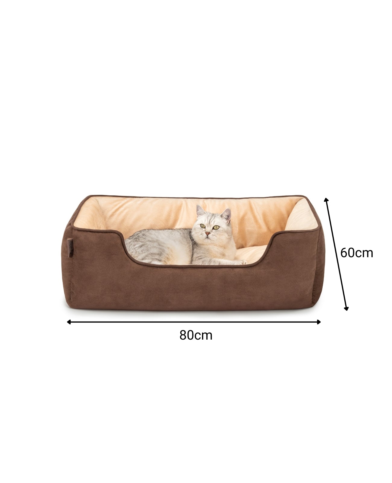 2-in-1 kattenbed in suèdelook