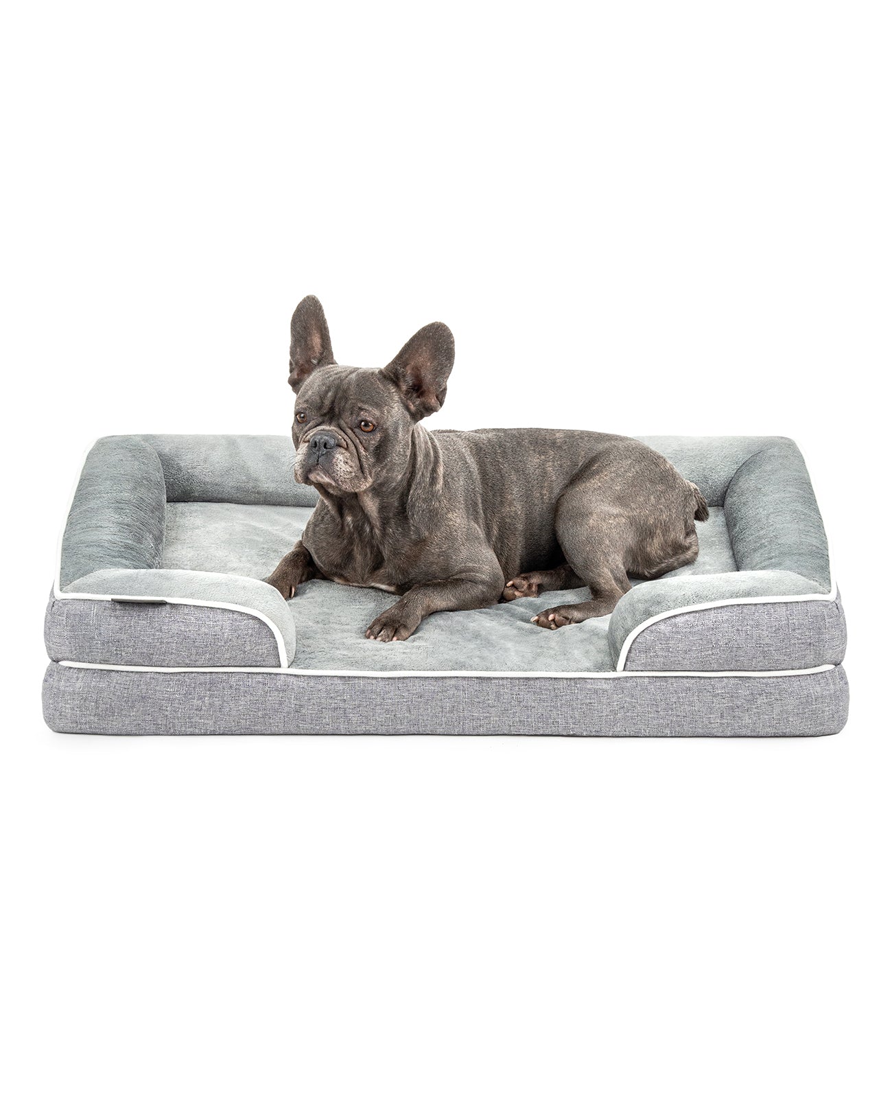 Orthopädisches Hundebett mit erhöhtem Rand, rutschfest