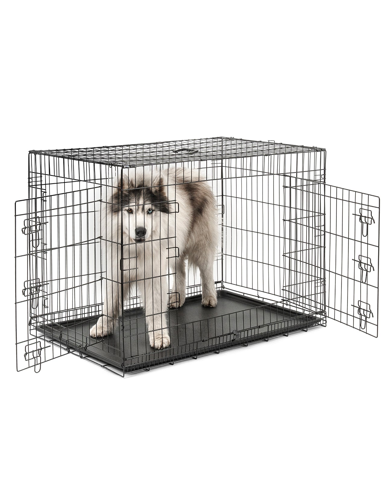 Hundetransportkäfig mit Bodenwanne