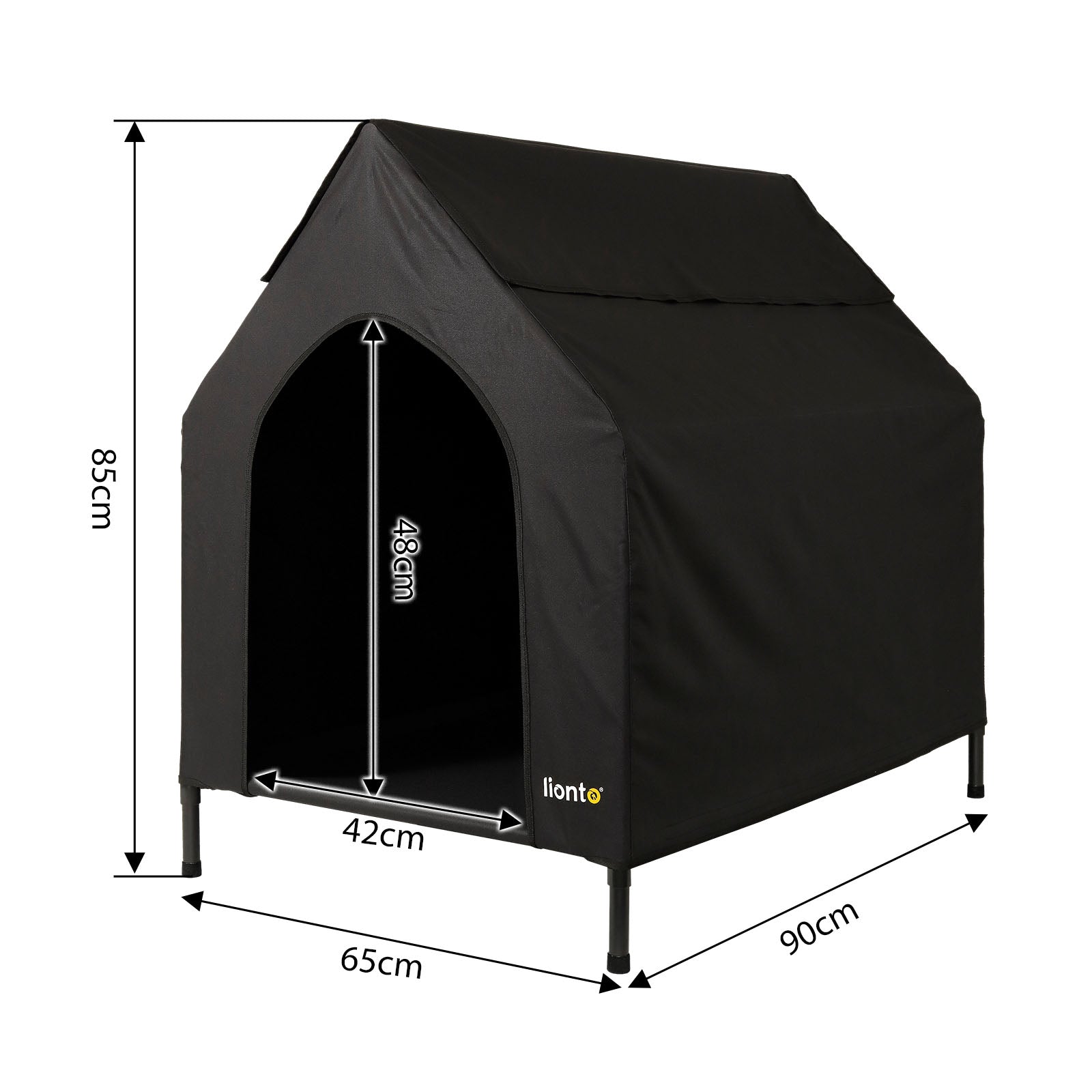 Verhoogd hondenbed met dak