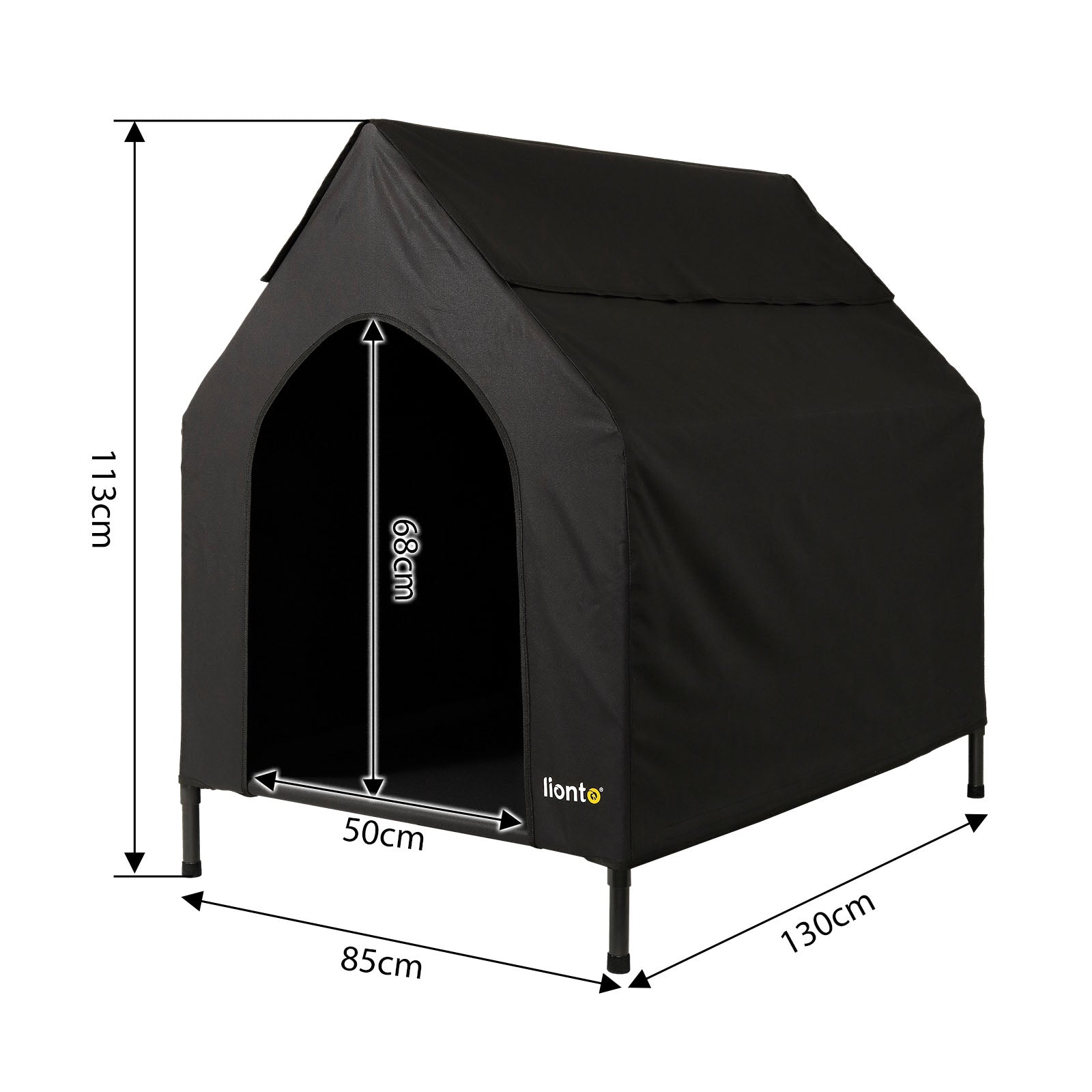 Verhoogd hondenbed met dak