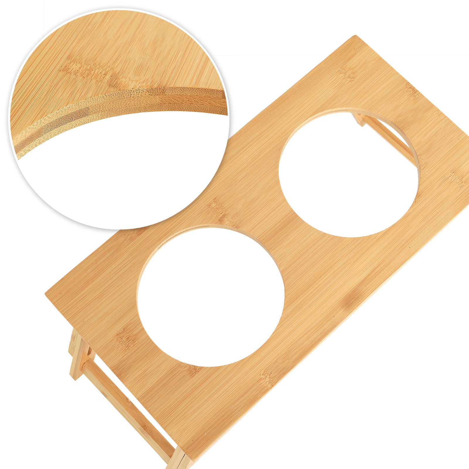 Voederstation voor katten met bamboeframe