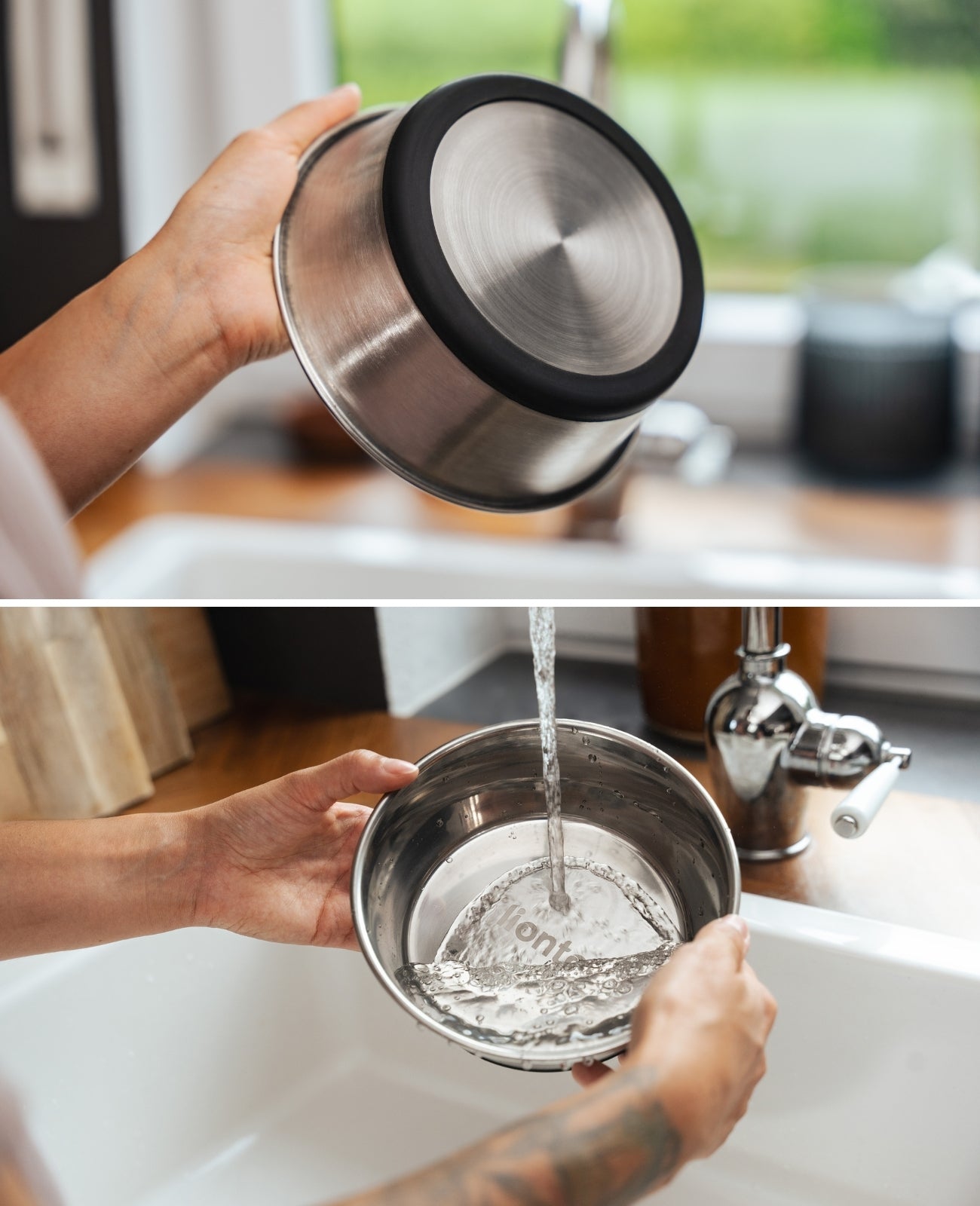 Hundenapf aus Edelstahl, rutschfest