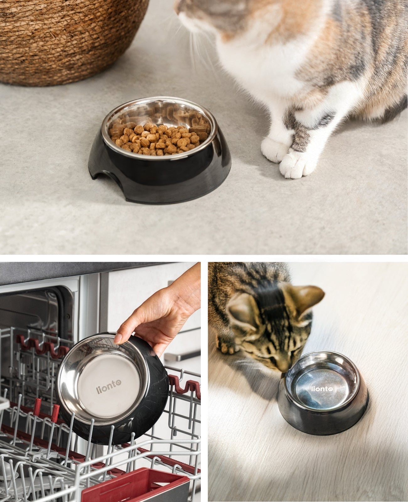 lionto melamine Voerbak, antislip, voor honden & katten, verschillende varianten