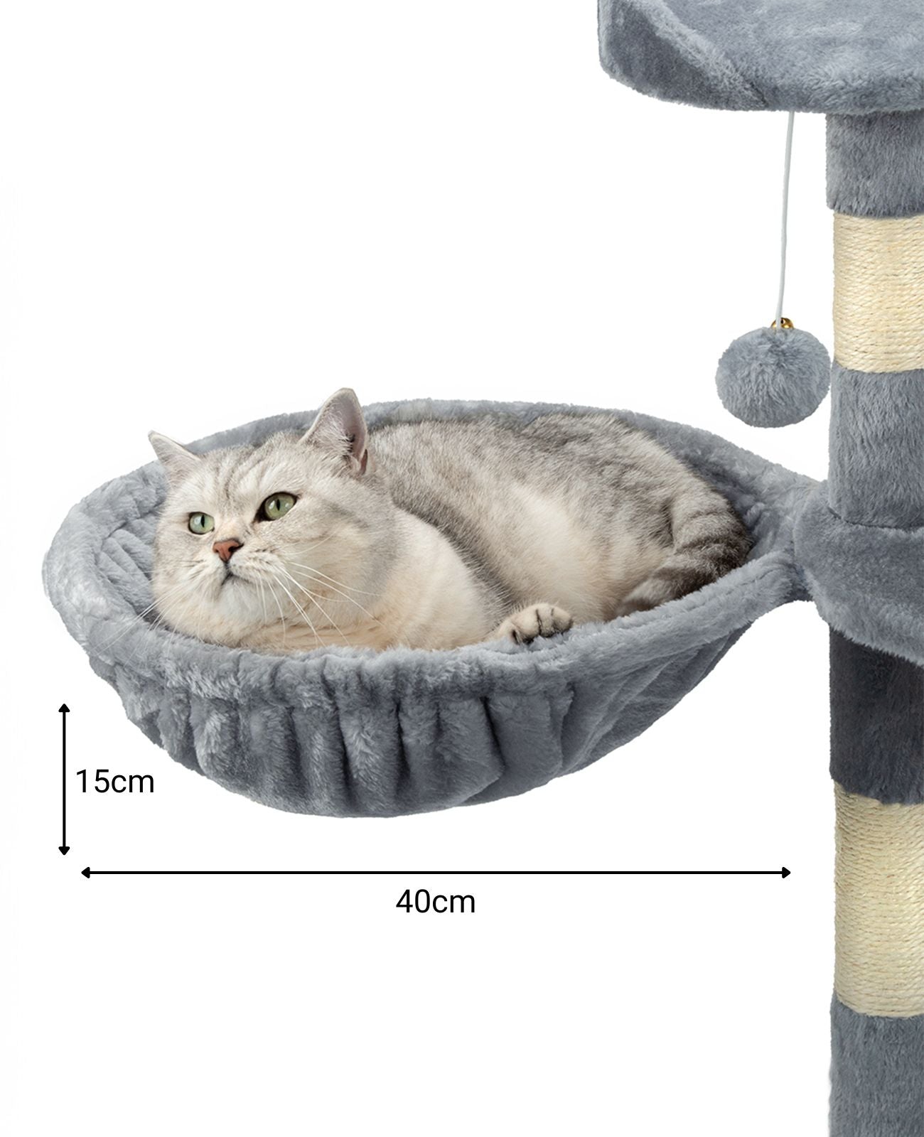 Liegemulde für Kratzbäume 40 cm Durchmesser, 15 - 25 cm Tiefe