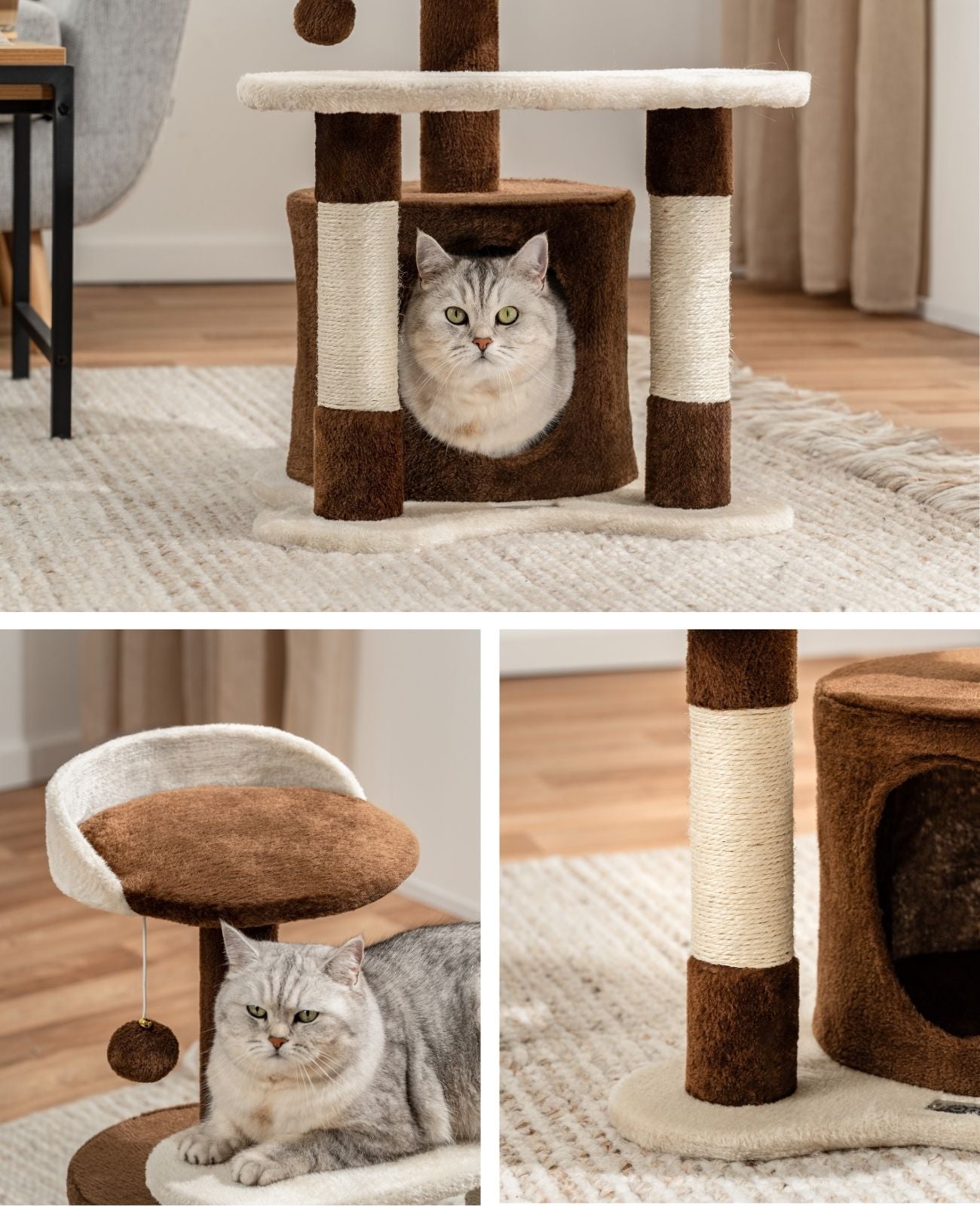 lionto krabpaal klimpaal kattenkrabpaal hoogte 65 cm verschillende kleuren