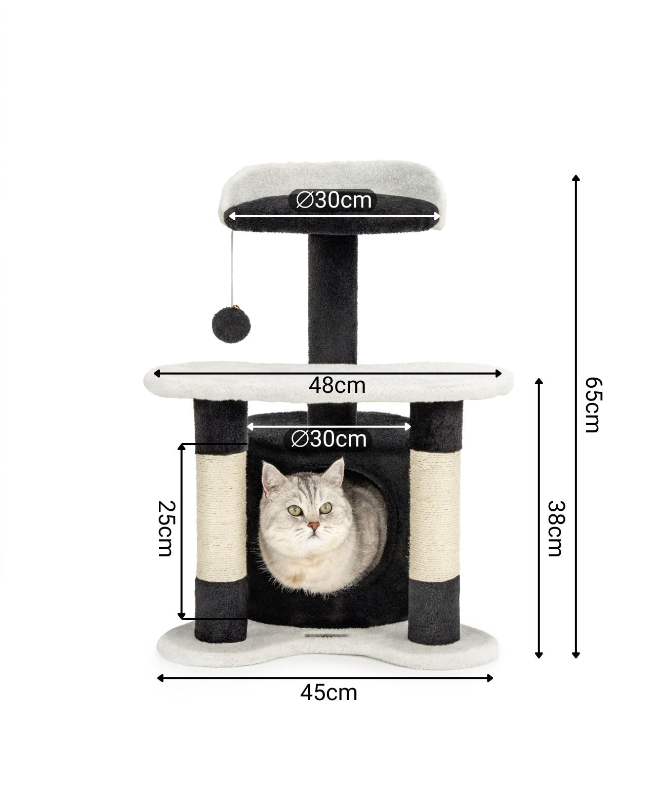lionto krabpaal klimpaal kattenkrabpaal hoogte 65 cm verschillende kleuren