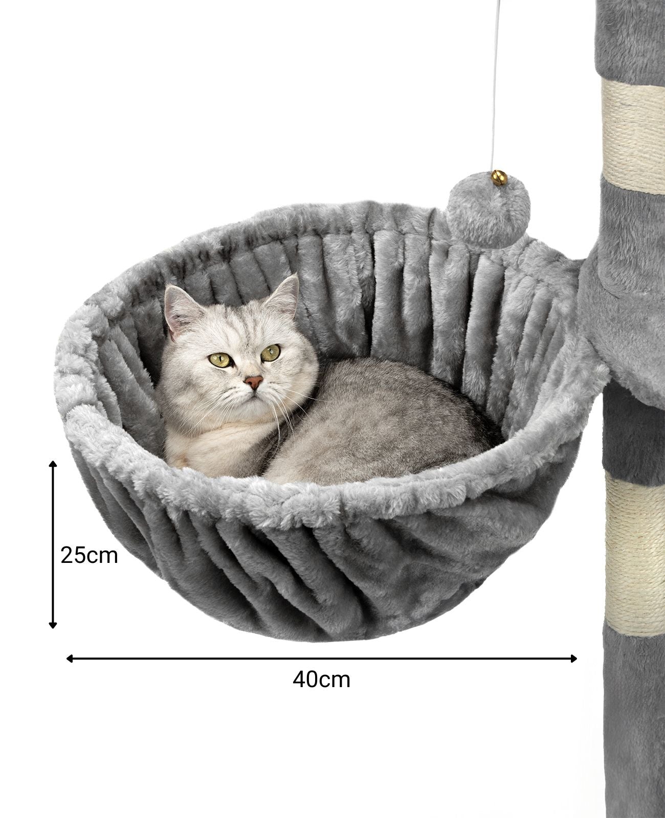 Liegemulde für Kratzbäume 40 cm Durchmesser, 15 - 25 cm Tiefe