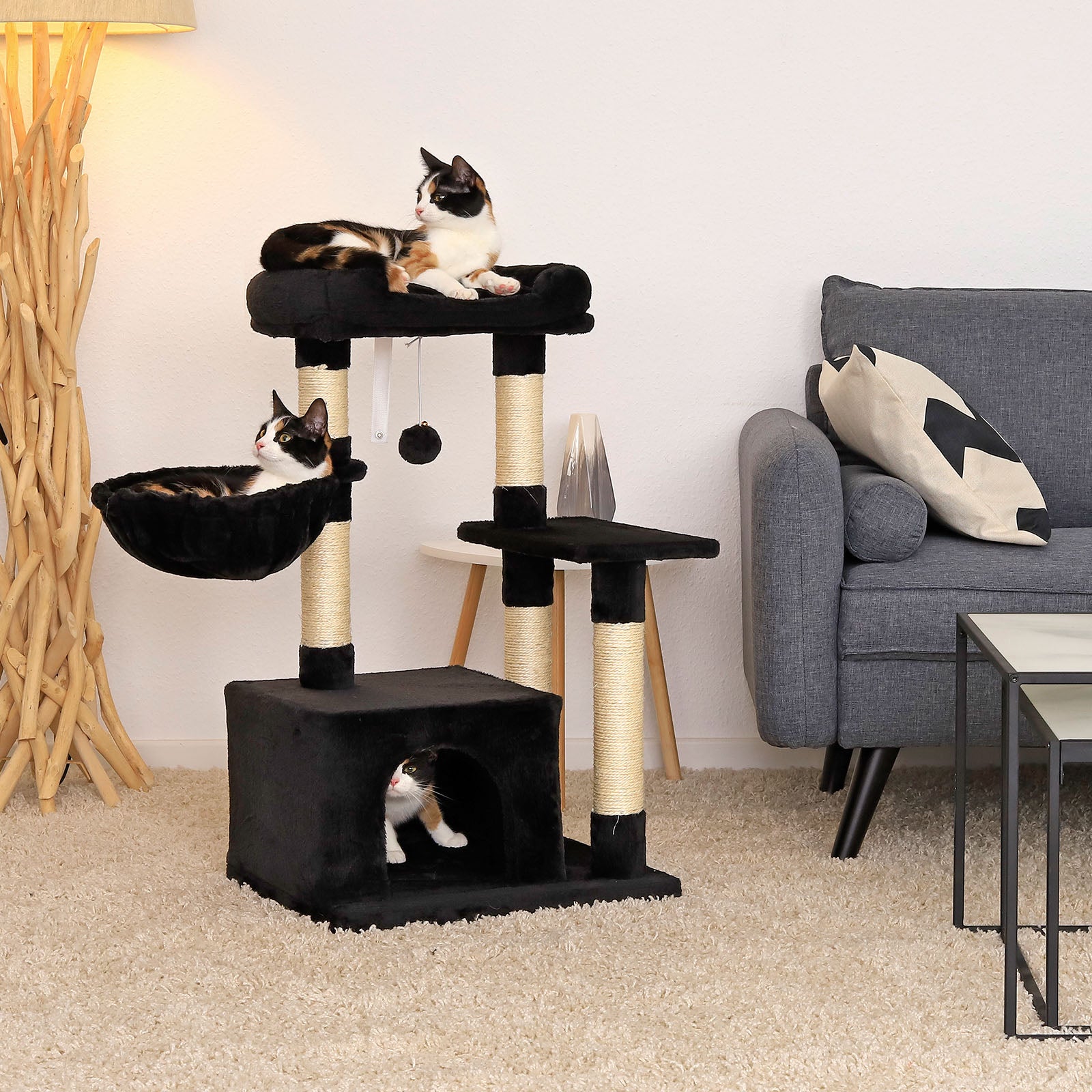 Krabboom klimboom krabpaal kattenboom hoogte 85 cm diverse kleuren