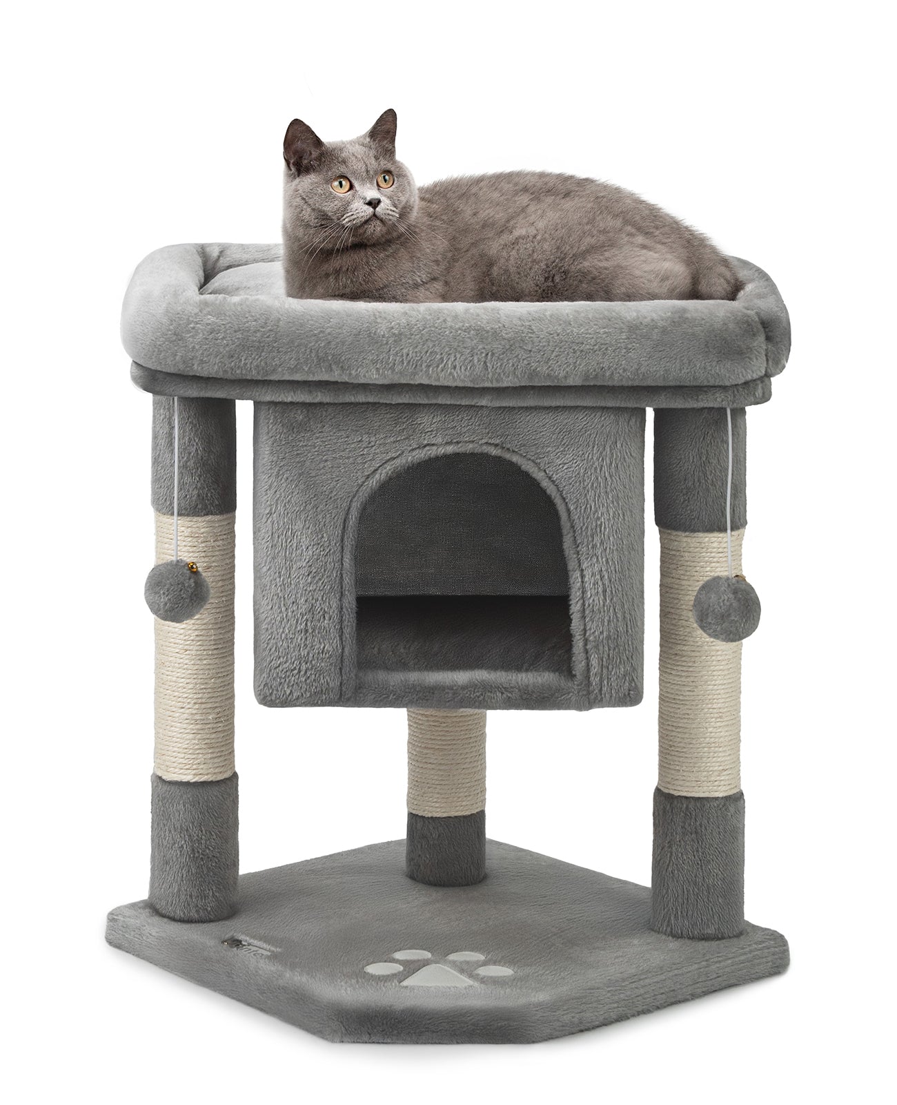 Krabboom klimpaal kattenkrabpaal kattenboom hoogte 60 cm kleur naar keuze