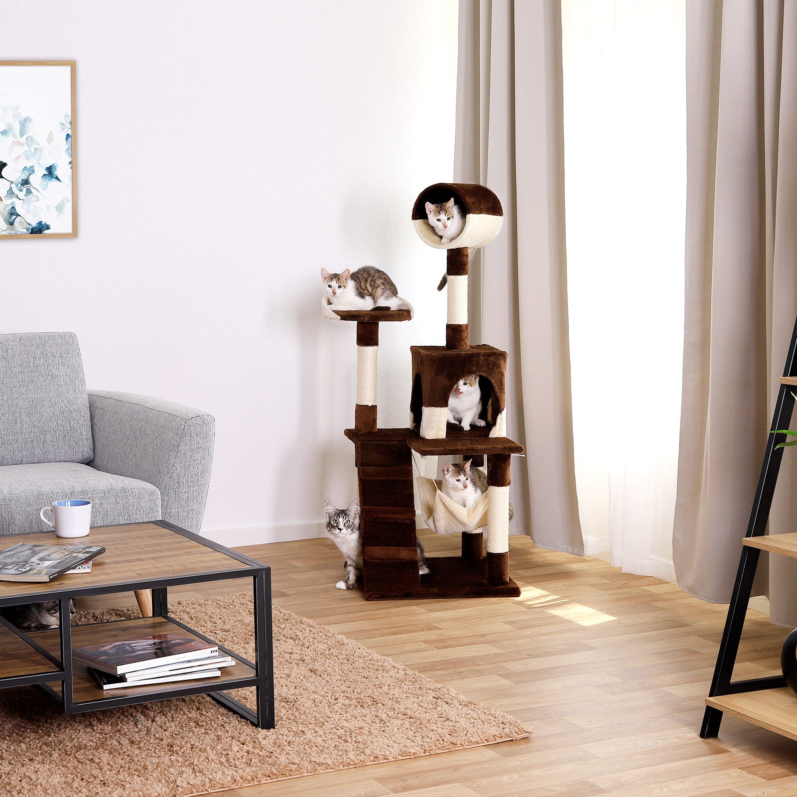 Katzenkratzbaum Höhe 133 cm