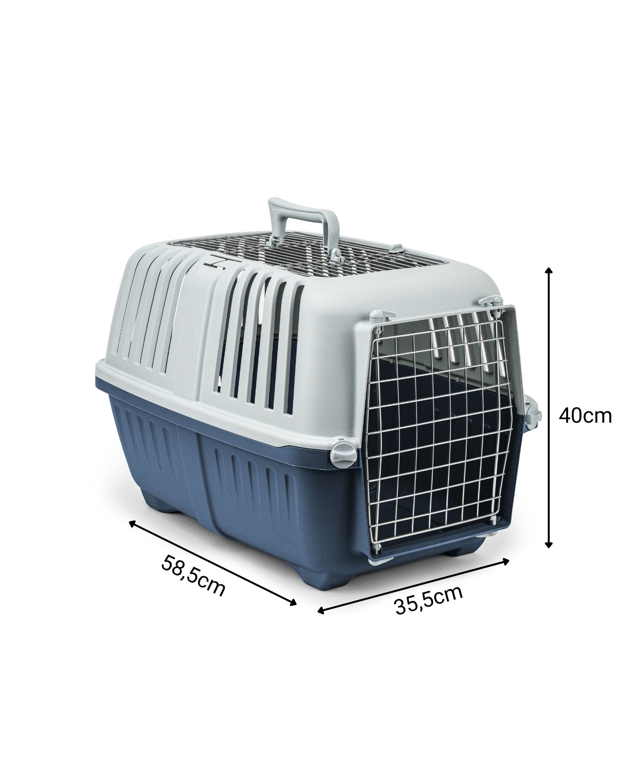 lionto Transportbox voor dieren met metalen deur, 58,5x35,5x40 cm