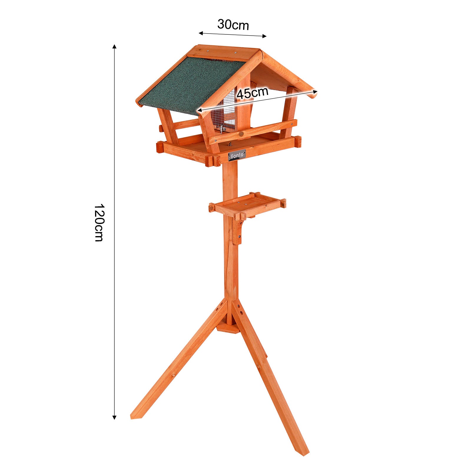 detaillierte Angabe aller Maße anhand des Vogelhauses