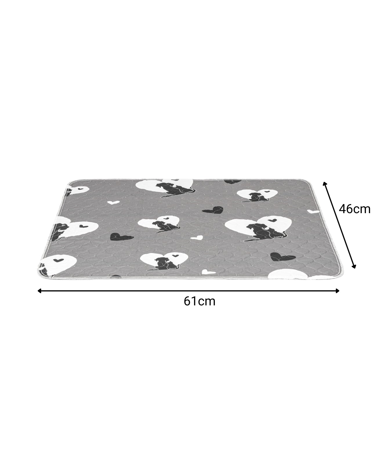 lionto herbruikbare Puppy pads 2-delige set, antislip, grijs