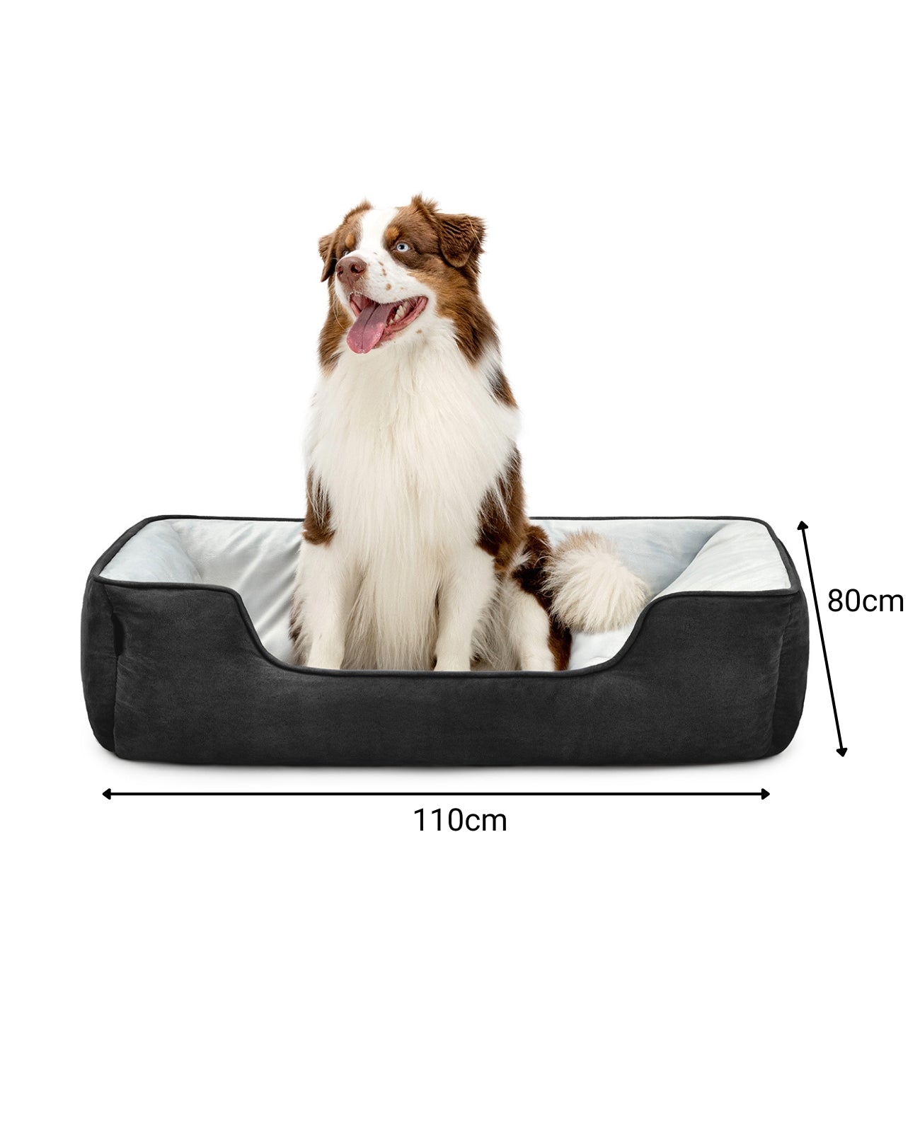 2-in-1 Hundebett in Wildlederoptik