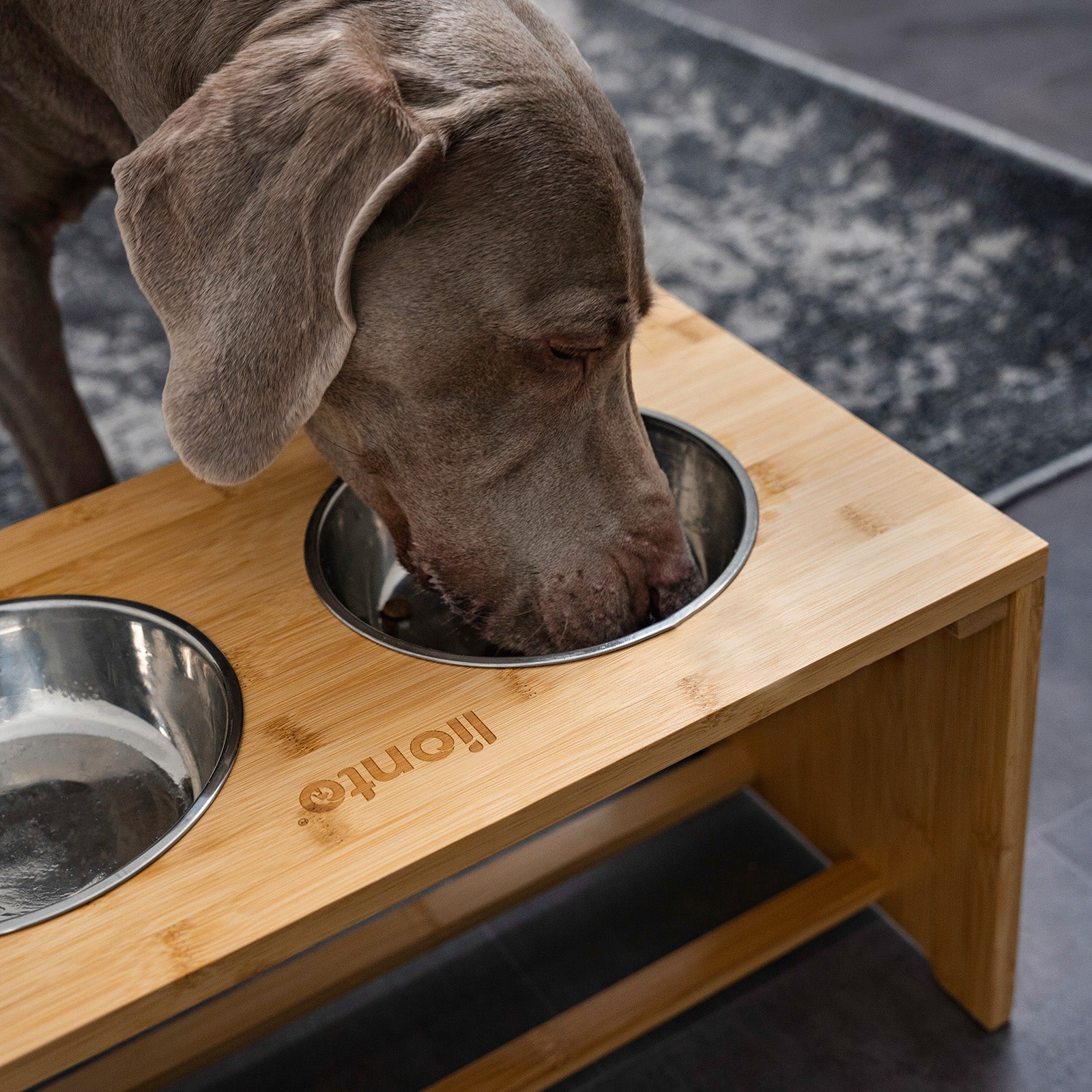 Verhoogd bamboe voederstation