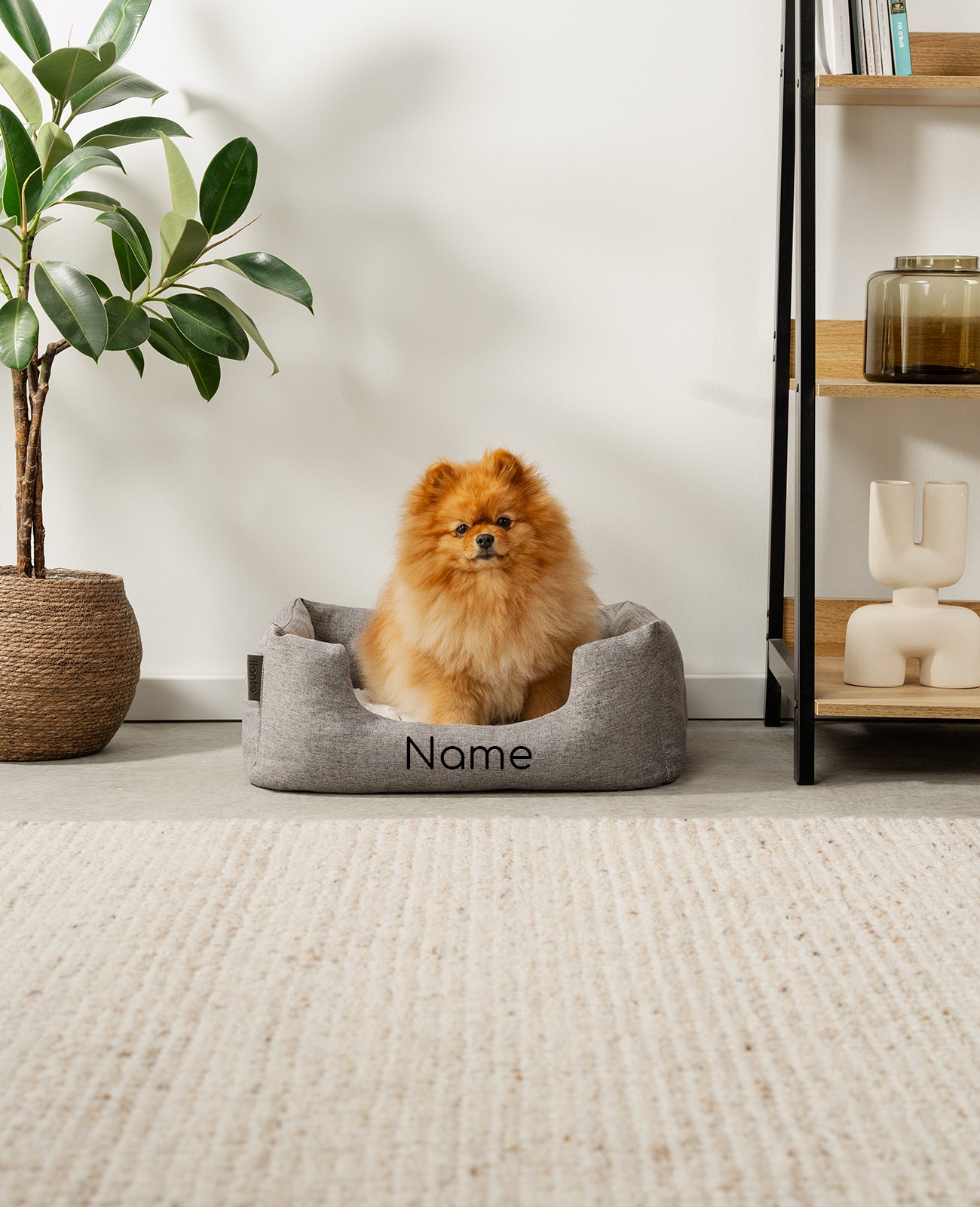 Heimtierbett mit Kuschelkissen, personalisiert