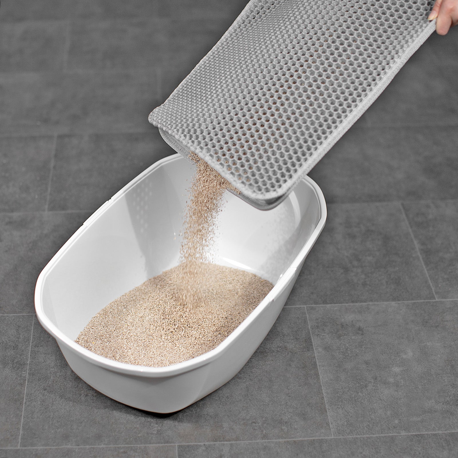 lionto dubbellaagse kattenbakmat, kattenbakmat, kleur en maat selecteerbaar 