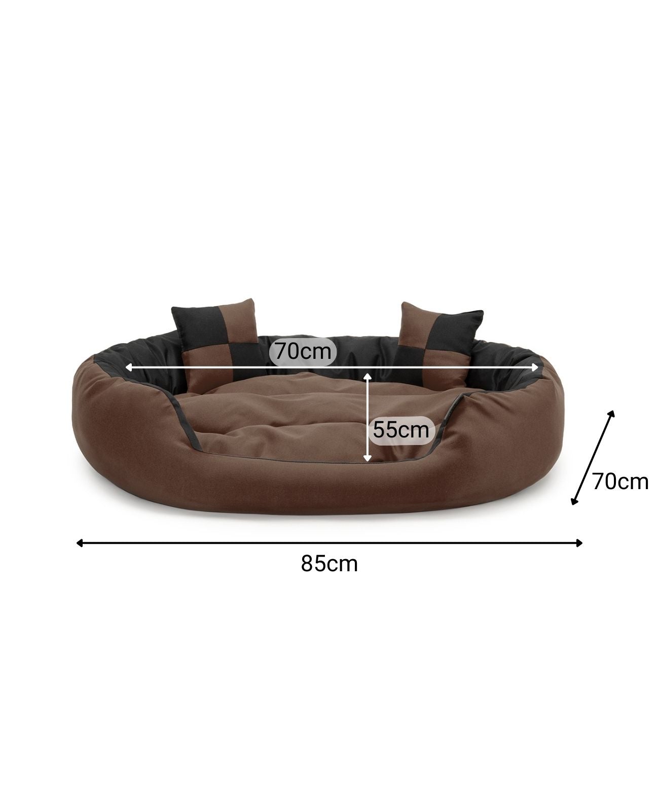 4-in-1 kattenbed met omkeerbaar kussen