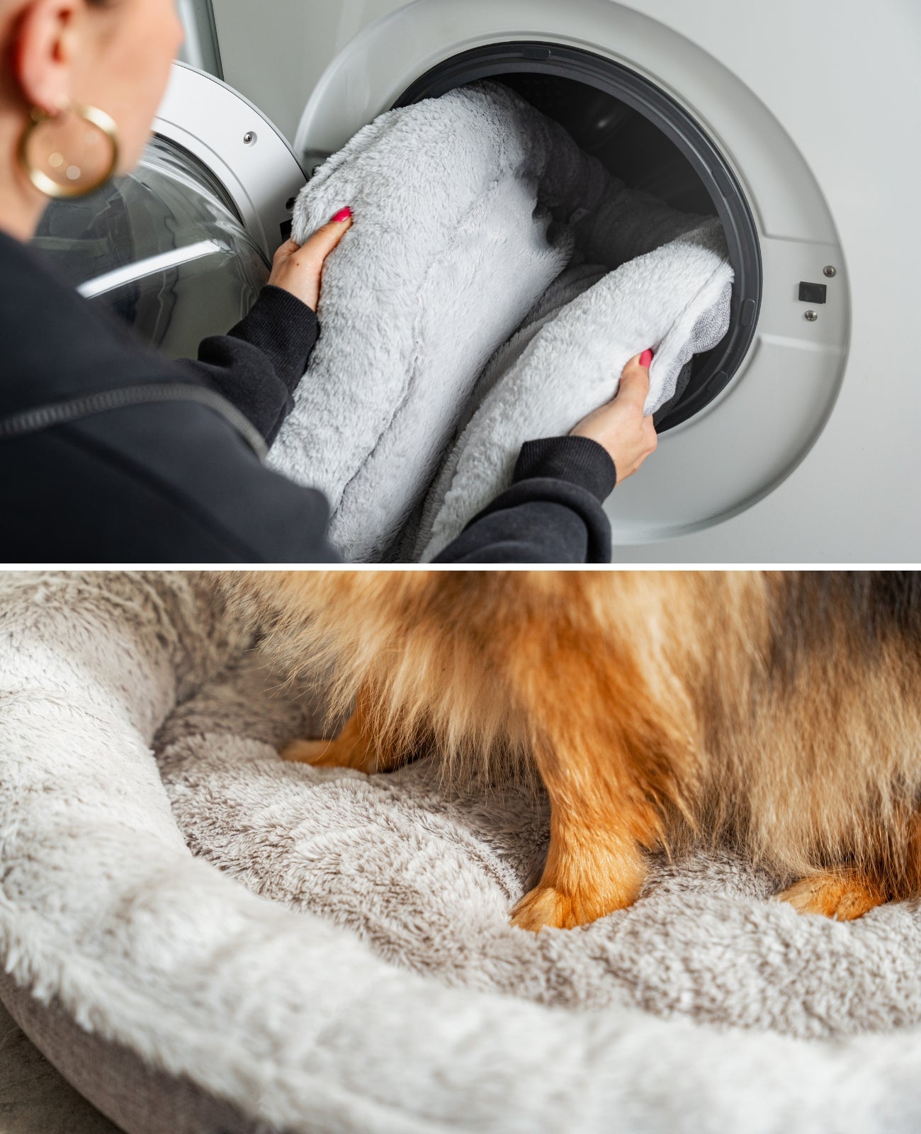 Rond hondenbed in donutvorm