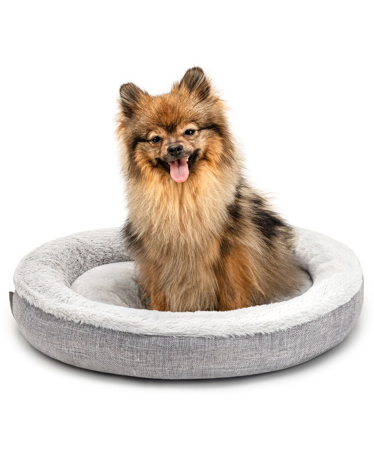 Rond hondenbed in donutvorm